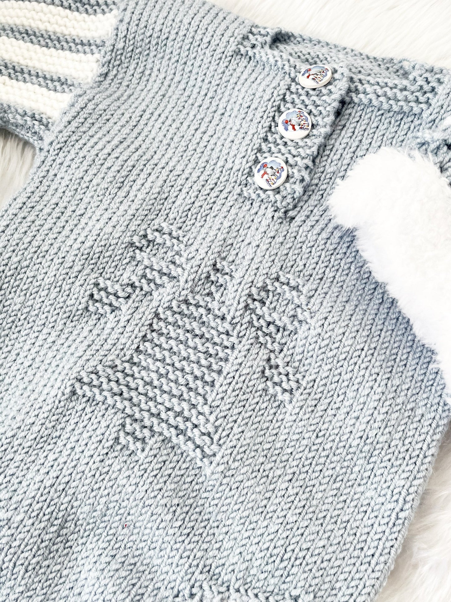 "Jingle Bells” Romper Knitting pattern for Reborn doll 16 -22” or 0-3 Month Old Baby