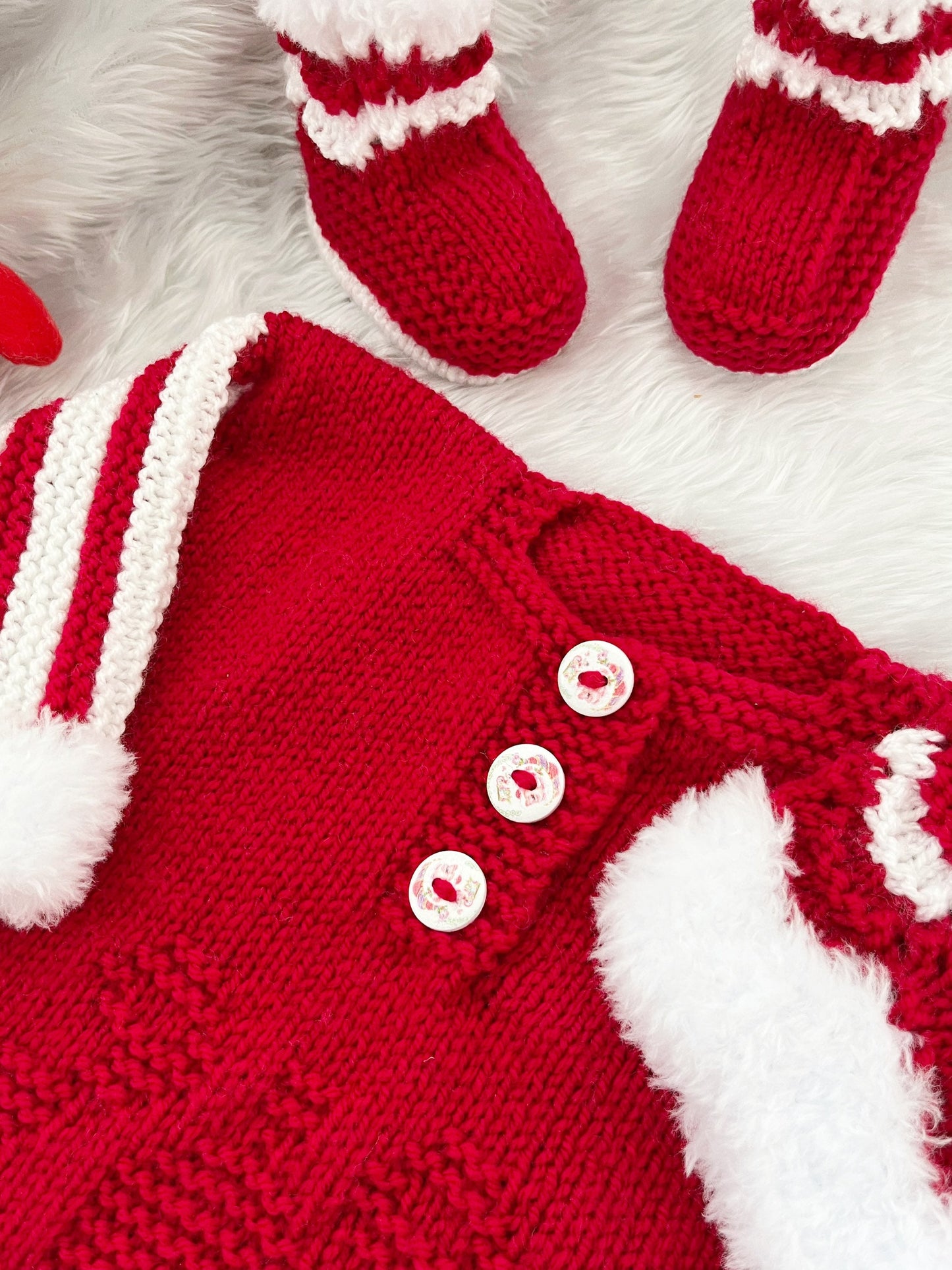 "Jingle Bells” Romper Knitting pattern for Reborn doll 16 -22” or 0-3 Month Old Baby