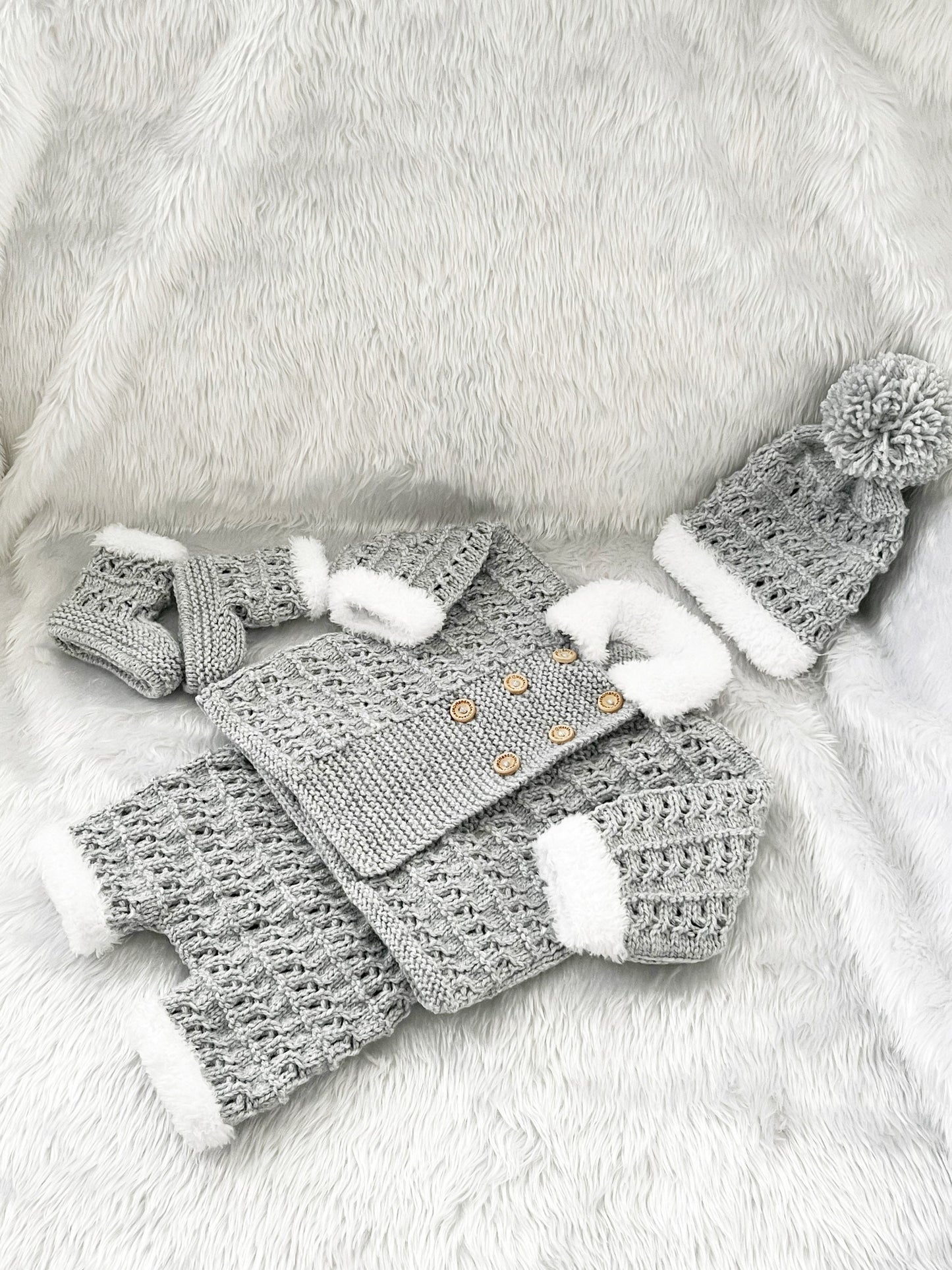 "Pixie” 4 Piece Set Knitting pattern for Reborn doll 16-22” or 0-3 Month Old Baby