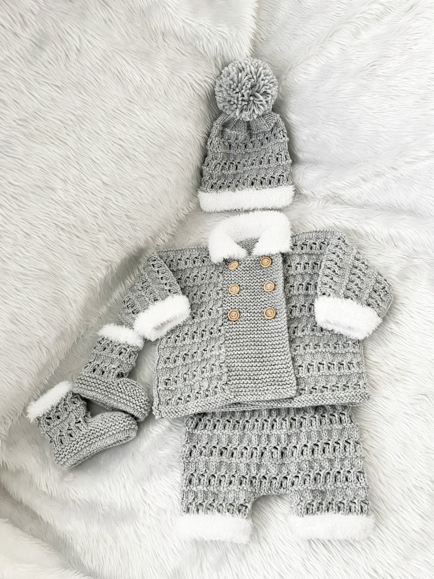 "Pixie” 4 Piece Set Knitting pattern for Reborn doll 16-22” or 0-3 Month Old Baby