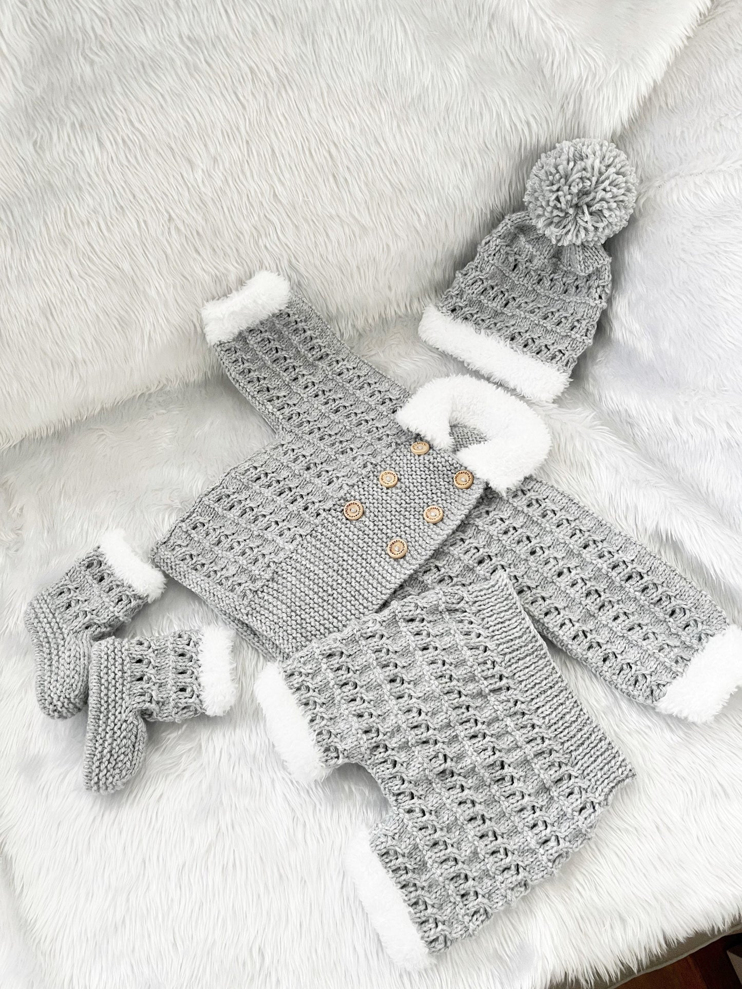 "Pixie” 4 Piece Set Knitting pattern for Reborn doll 16-22” or 0-3 Month Old Baby