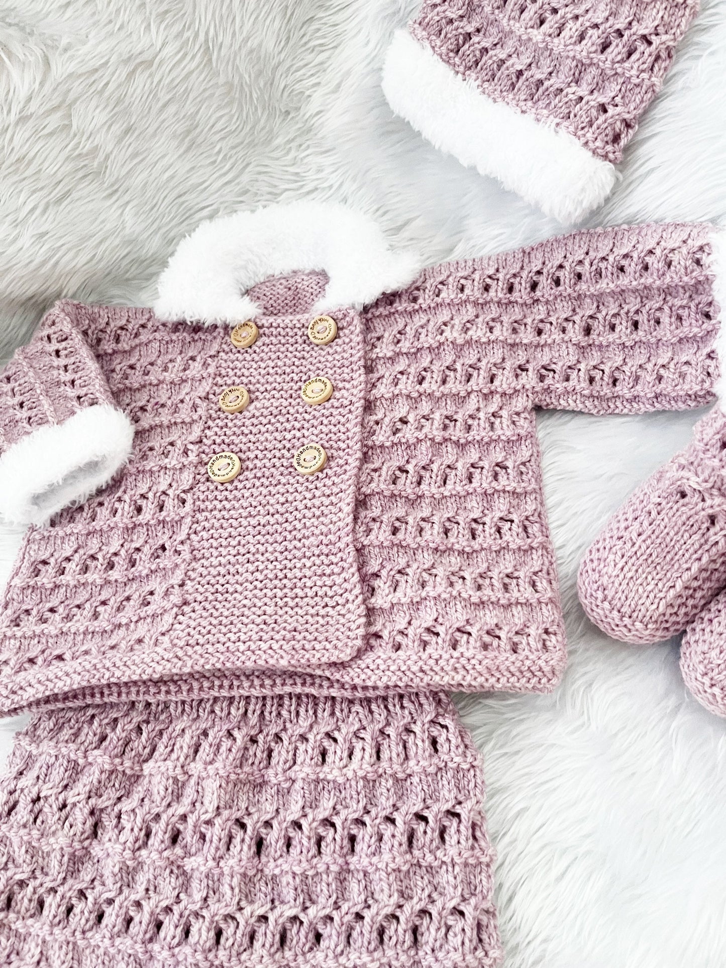 "Pixie” 4 Piece Set Knitting pattern for Reborn doll 16-22” or 0-3 Month Old Baby