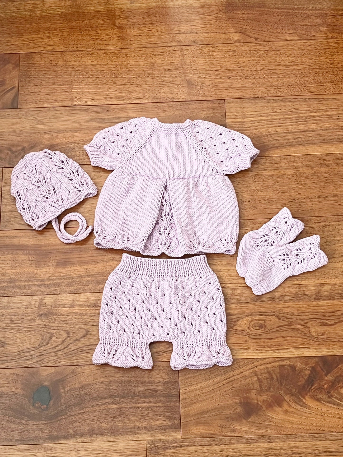 "Matilda” 4 Piece Set Knitting pattern for Reborn doll 16-22” or 0-3 Month Old Baby