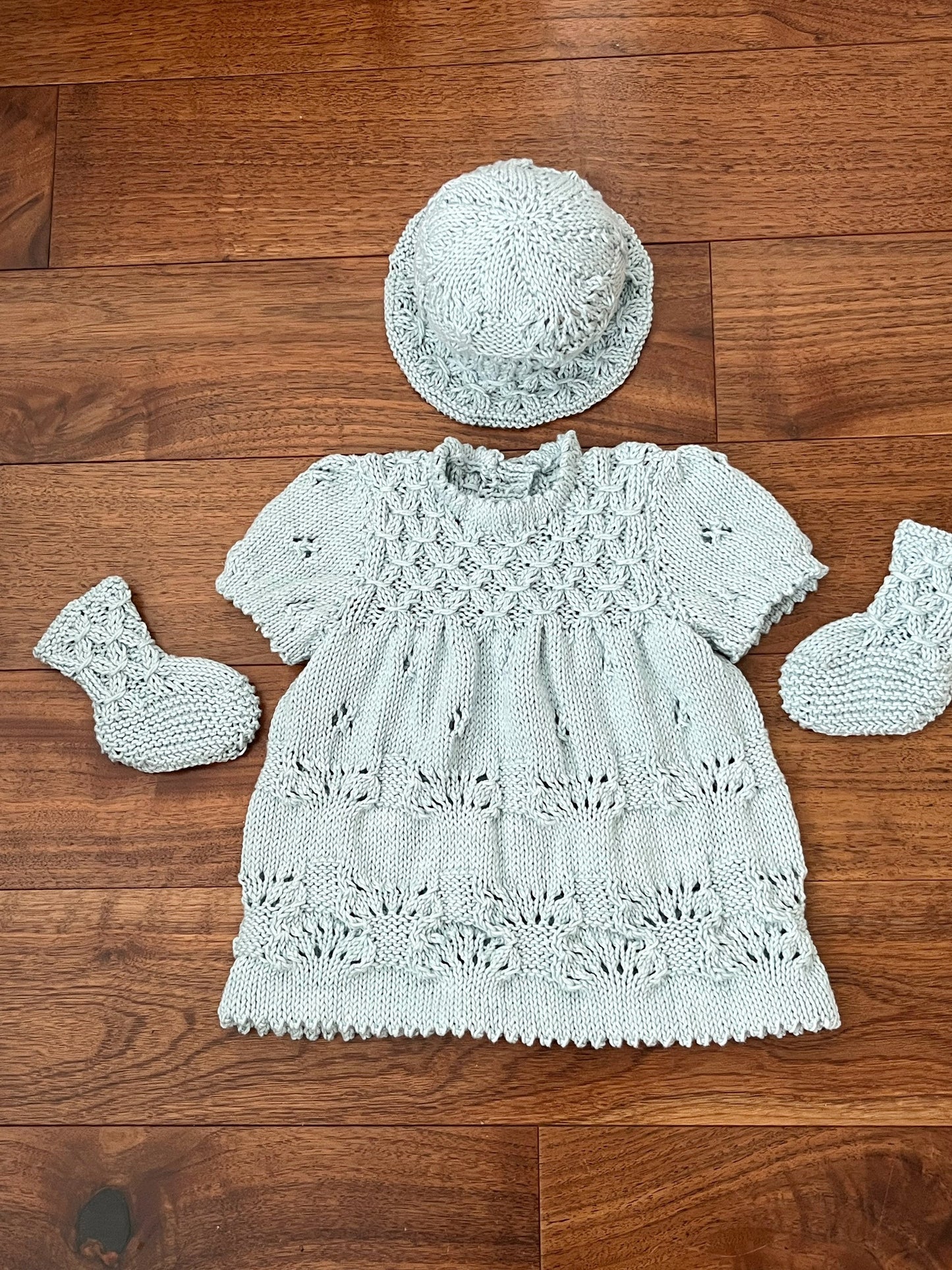 "Clementine” Dress Set Knitting pattern for Reborn doll 16 -22” or 0-3 Mth Old Baby