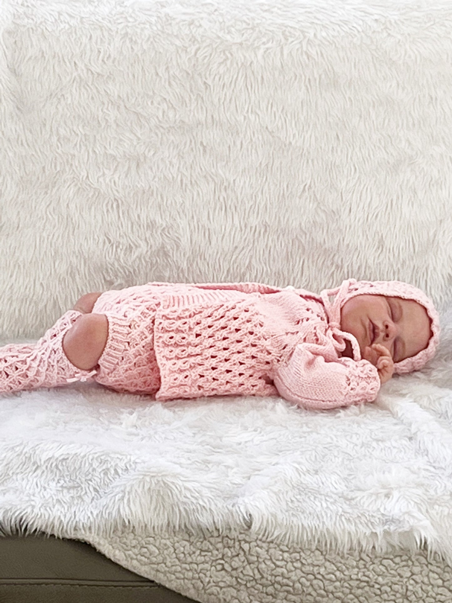 "Truffle” 4 Piece Set Knitting pattern for Reborn doll 16-22” or 0-3 Month Old Baby