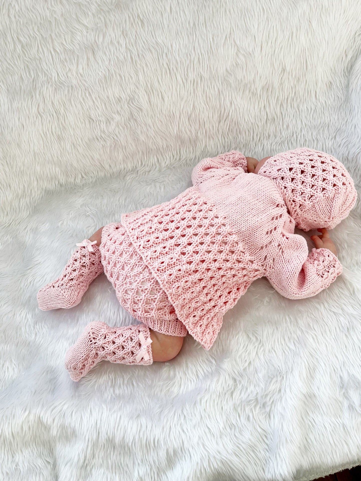 "Truffle” 4 Piece Set Knitting pattern for Reborn doll 16-22” or 0-3 Month Old Baby