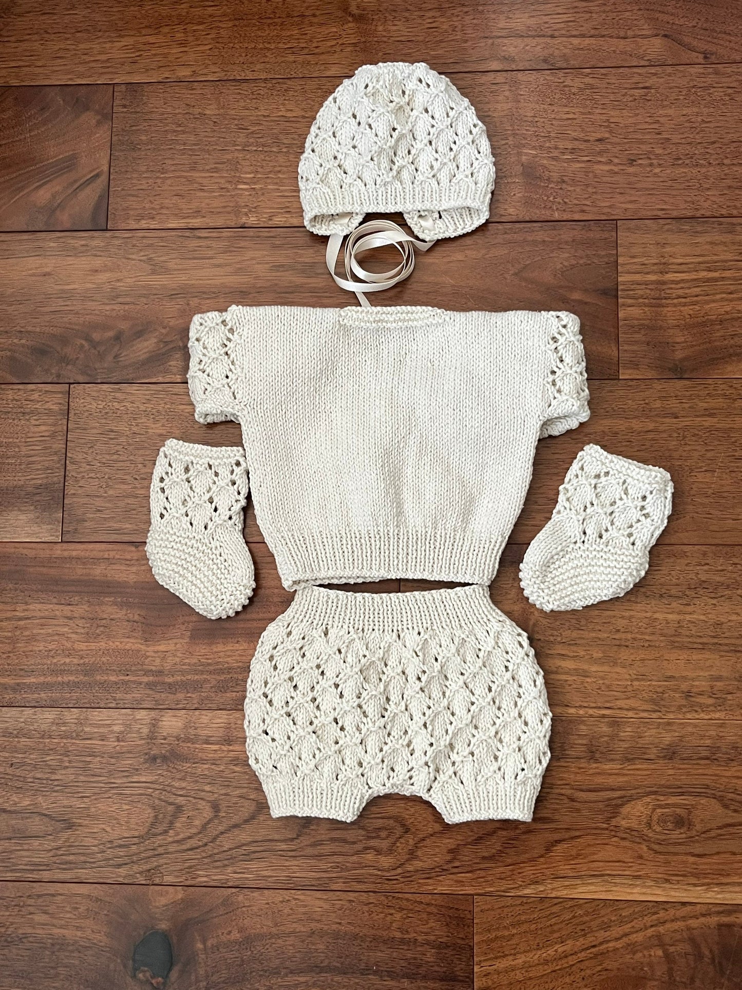"Caraway” 4 Piece Set Knitting pattern for Reborn doll 16-22” or 0-3 Month Old Baby