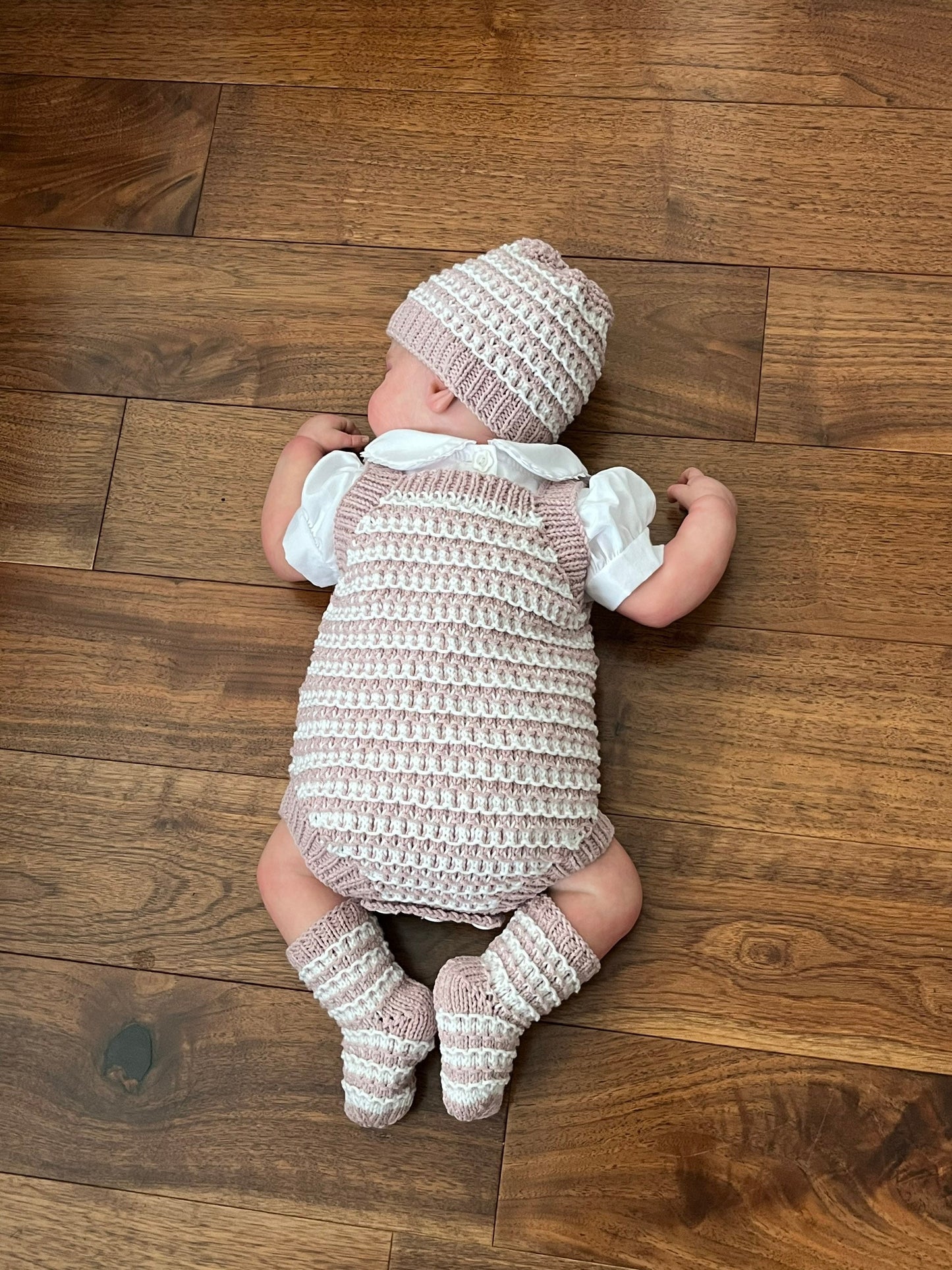 "Kiwi” Romper Knitting pattern set for Reborn doll 16 -22” or 0-3 Month Old Baby