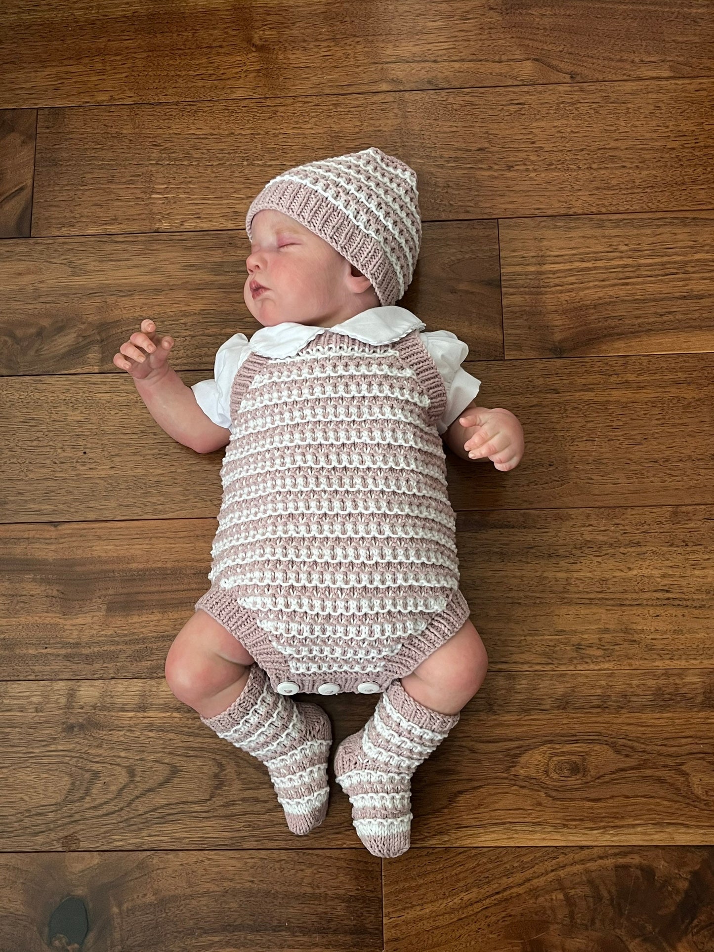 "Kiwi” Romper Knitting pattern set for Reborn doll 16 -22” or 0-3 Month Old Baby