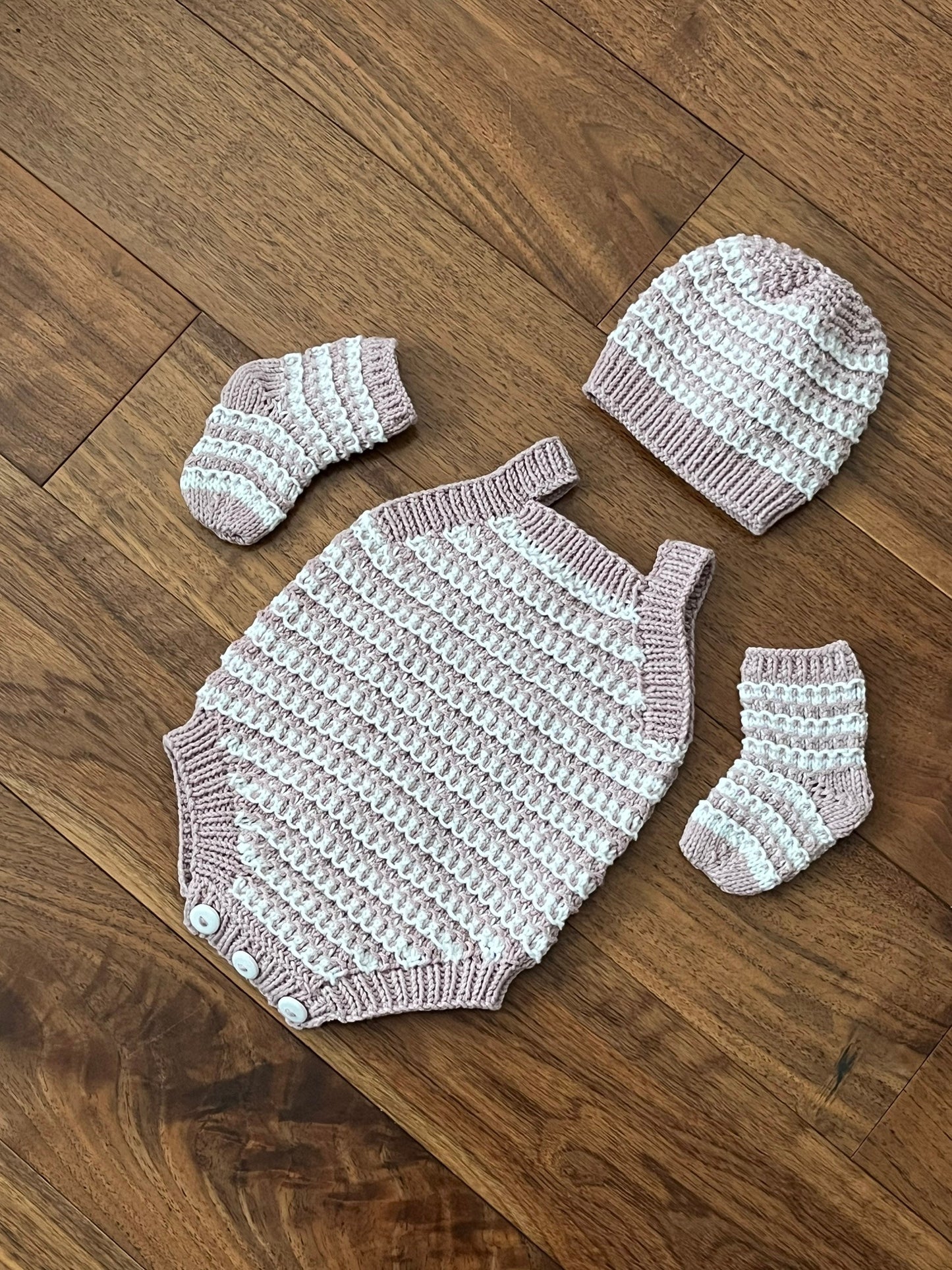 "Kiwi” Romper Knitting pattern set for Reborn doll 16 -22” or 0-3 Month Old Baby