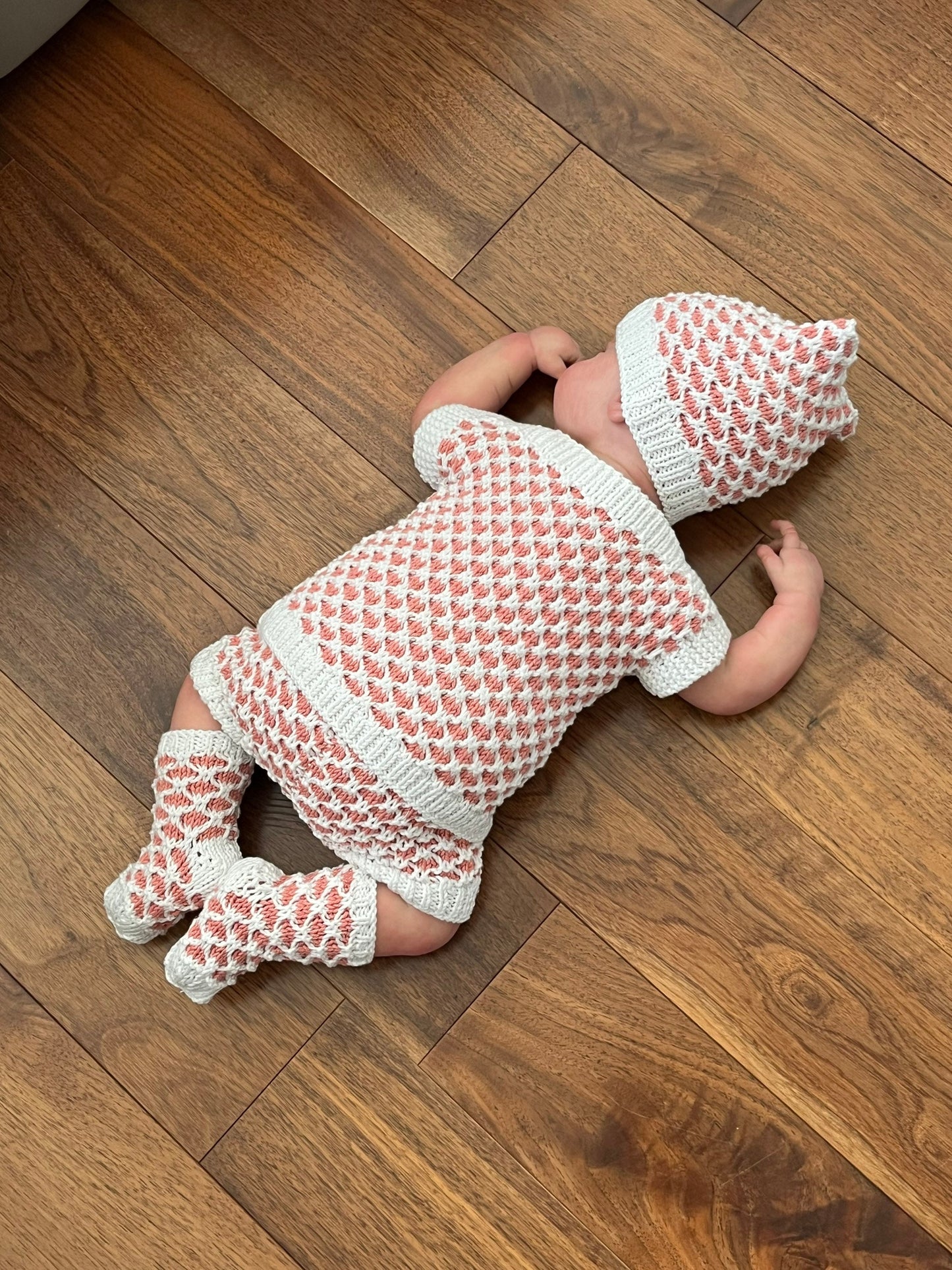 "Charlie” 4 Piece Set Knitting pattern for Reborn doll 16-22” or 0-3 Month Old Baby