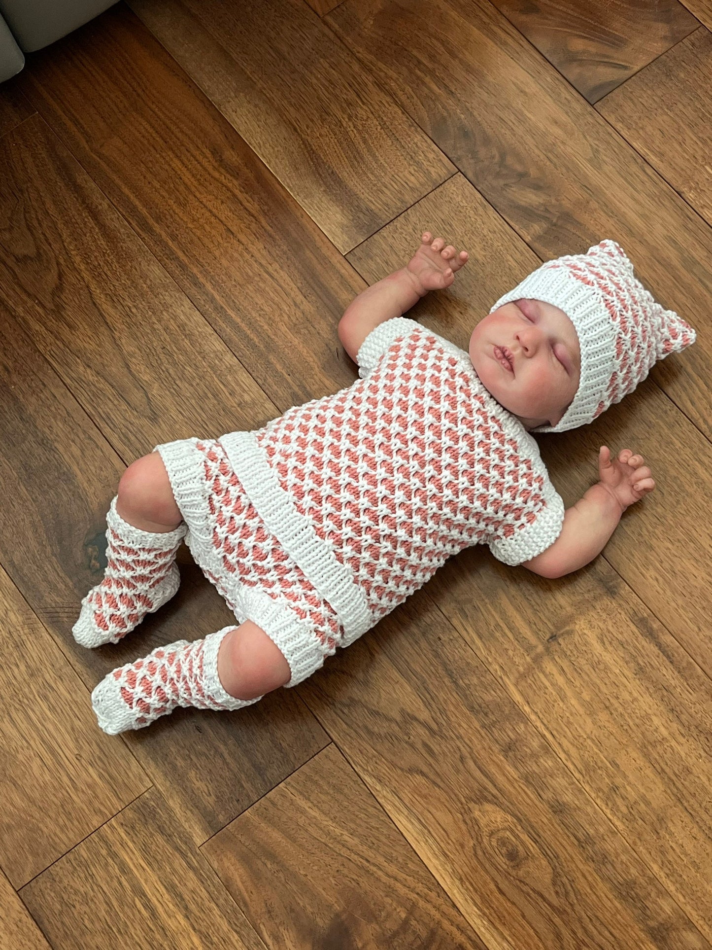 "Charlie” 4 Piece Set Knitting pattern for Reborn doll 16-22” or 0-3 Month Old Baby