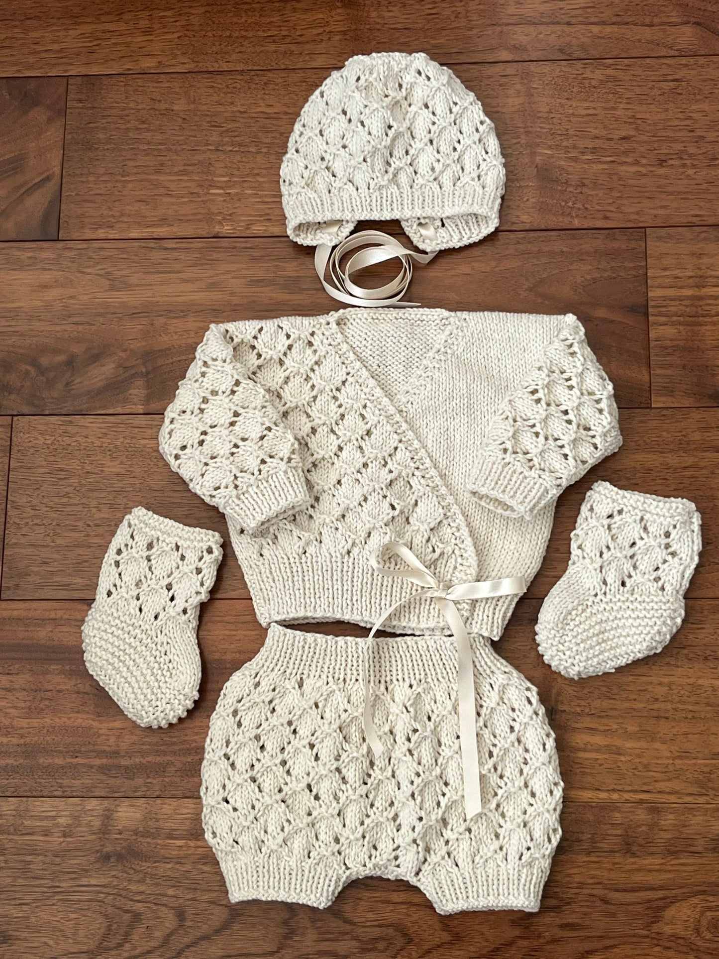 "Caraway” 4 Piece Set Knitting pattern for Reborn doll 16-22” or 0-3 Month Old Baby