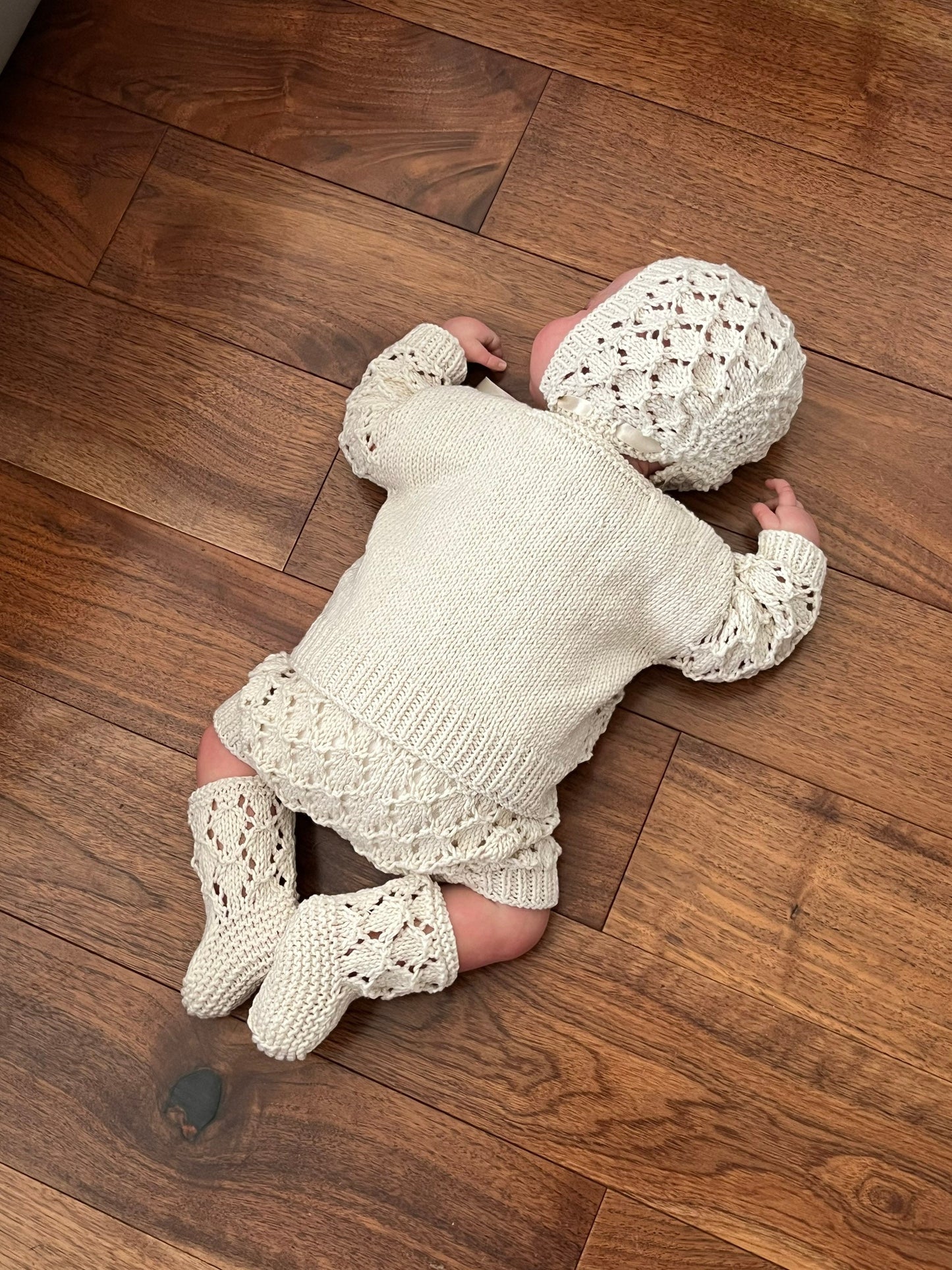 "Caraway” 4 Piece Set Knitting pattern for Reborn doll 16-22” or 0-3 Month Old Baby