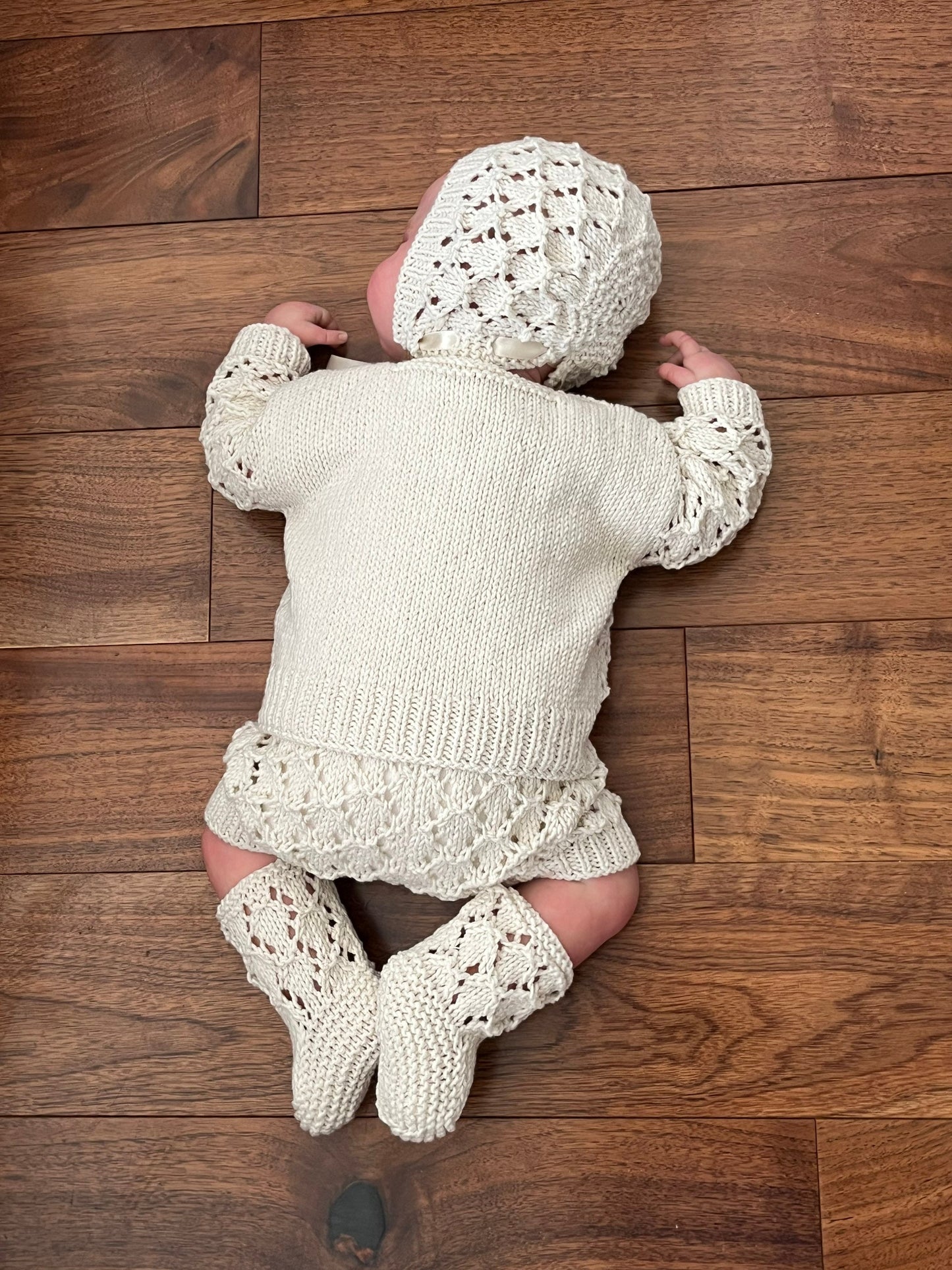 "Caraway” 4 Piece Set Knitting pattern for Reborn doll 16-22” or 0-3 Month Old Baby
