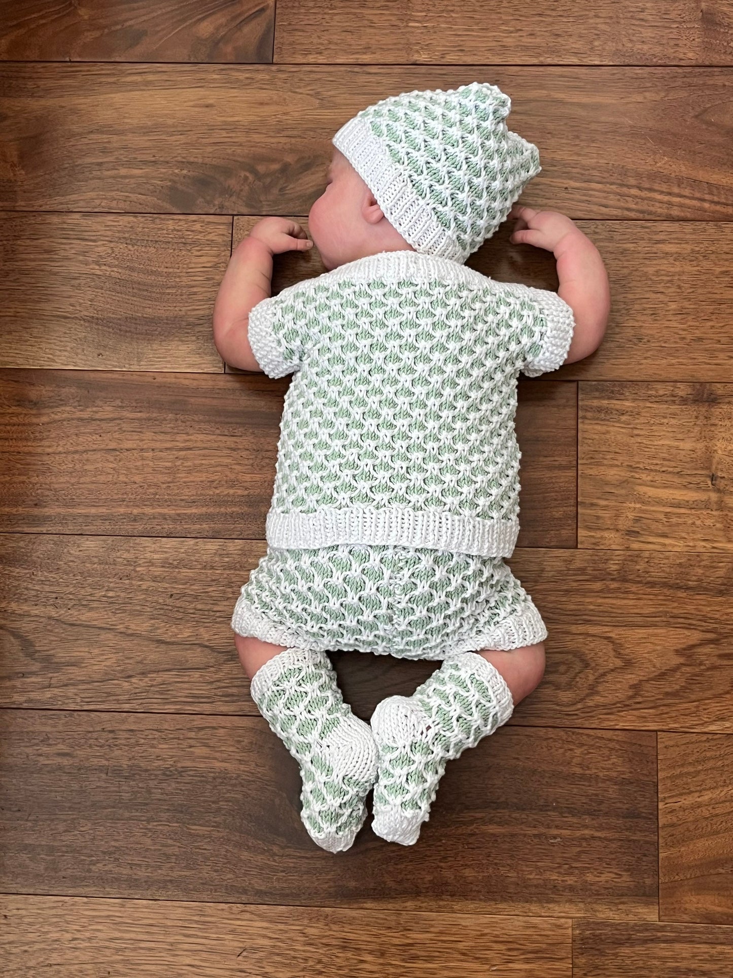 "Charlie” 4 Piece Set Knitting pattern for Reborn doll 16-22” or 0-3 Month Old Baby