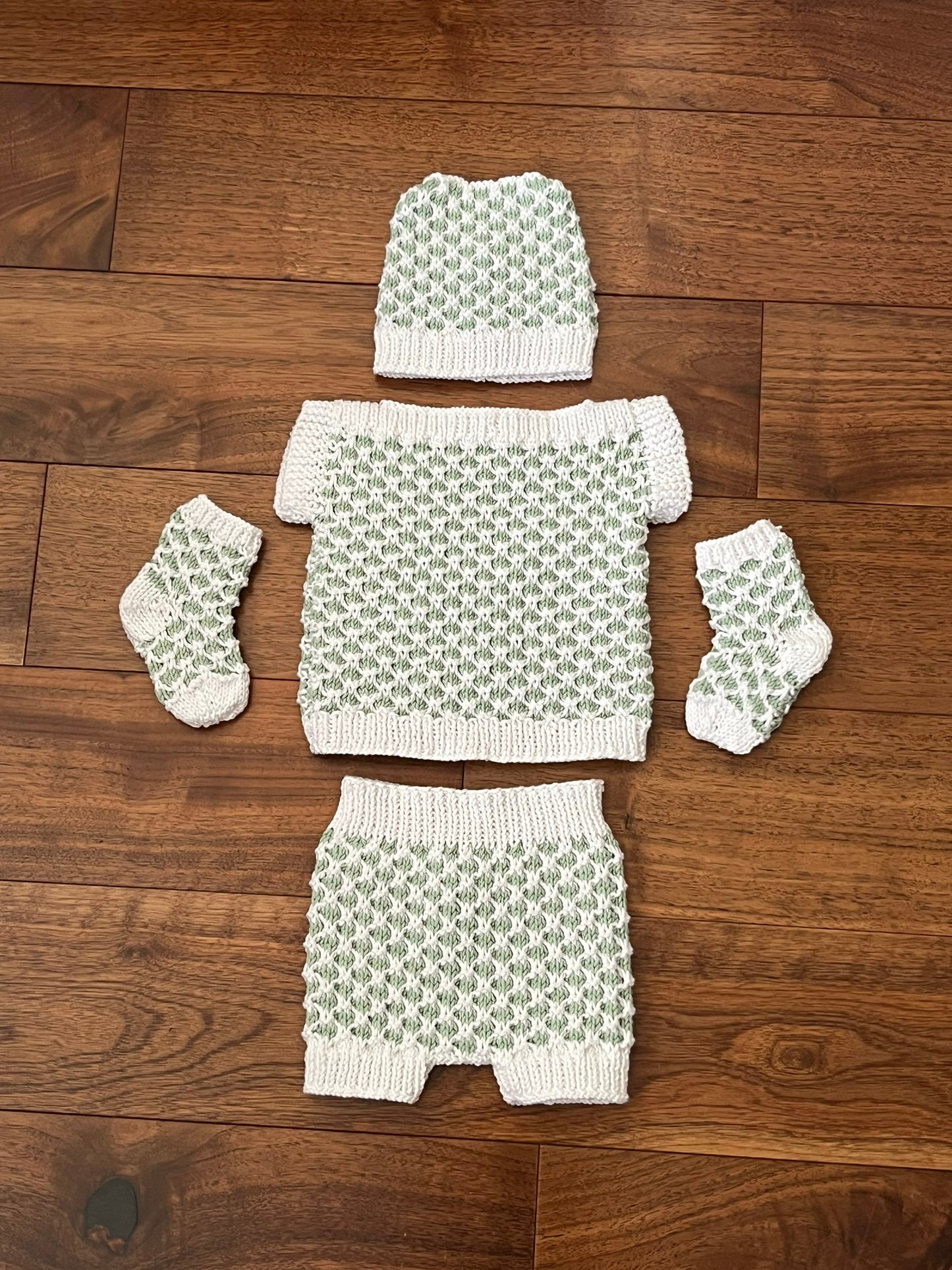 "Charlie” 4 Piece Set Knitting pattern for Reborn doll 16-22” or 0-3 Month Old Baby