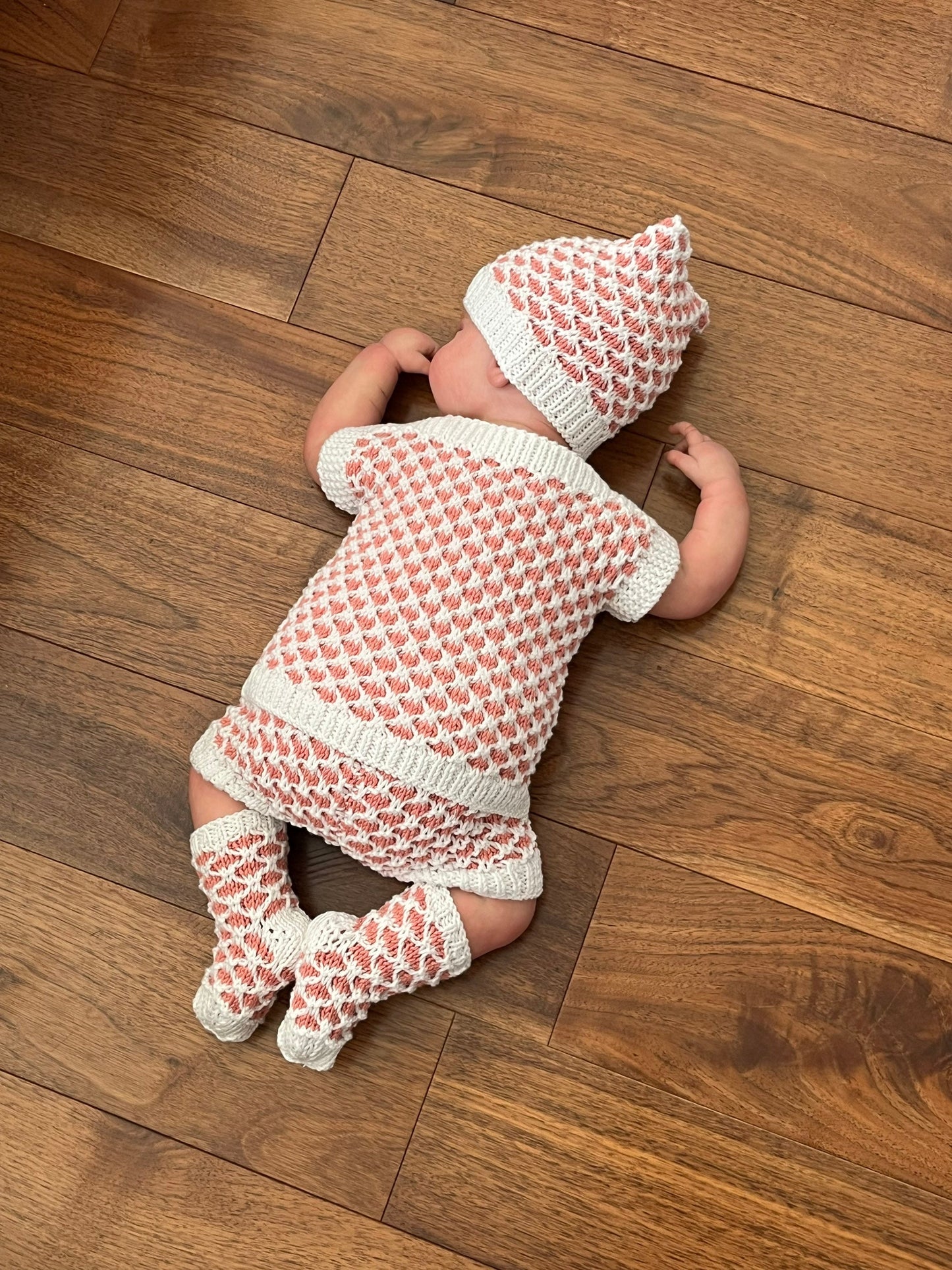 "Charlie” 4 Piece Set Knitting pattern for Reborn doll 16-22” or 0-3 Month Old Baby