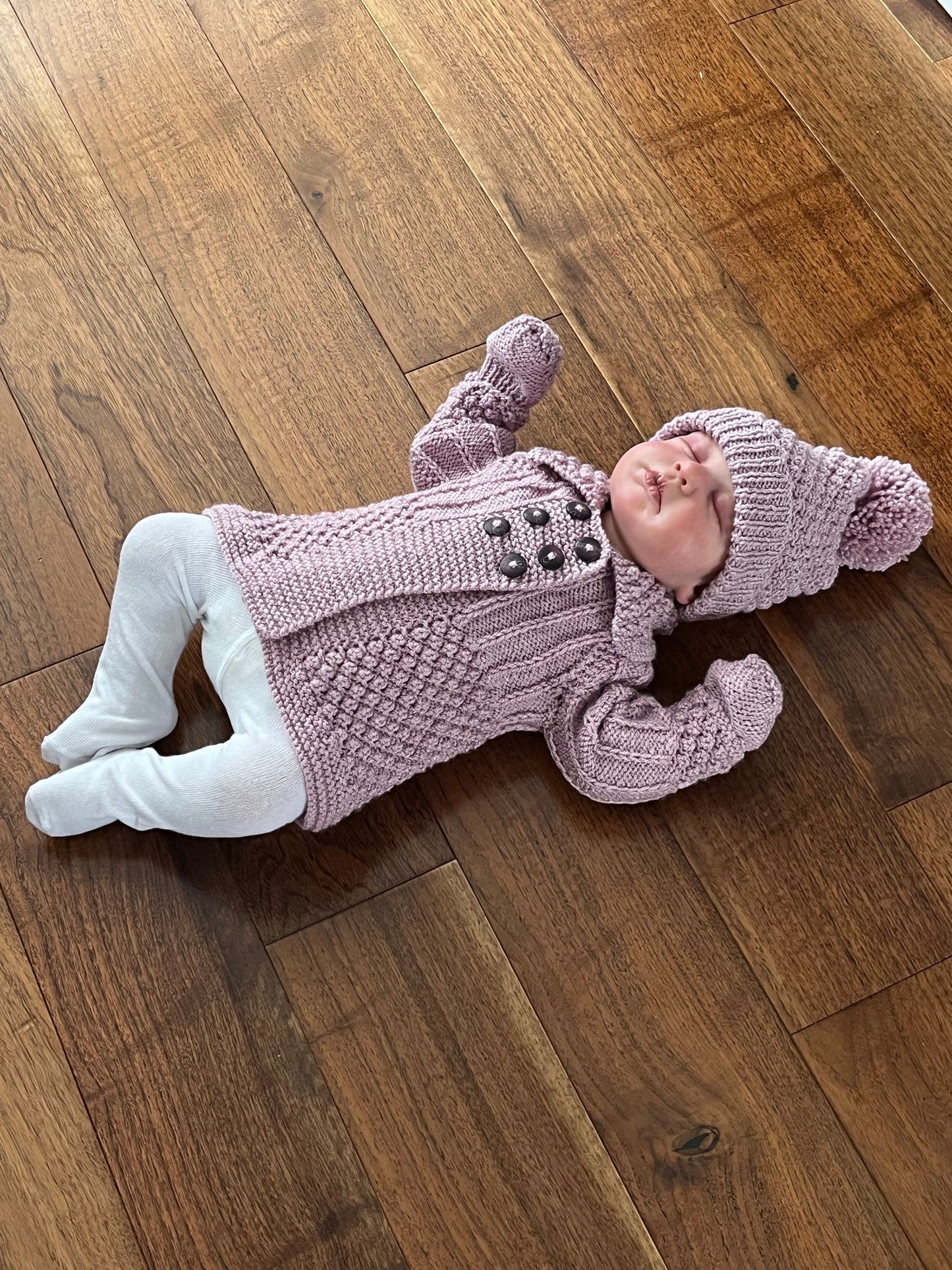 "Enchanted” 3 Piece Coat Set Knitting pattern for Reborn doll 16-22” or 0-3 Month Old Baby