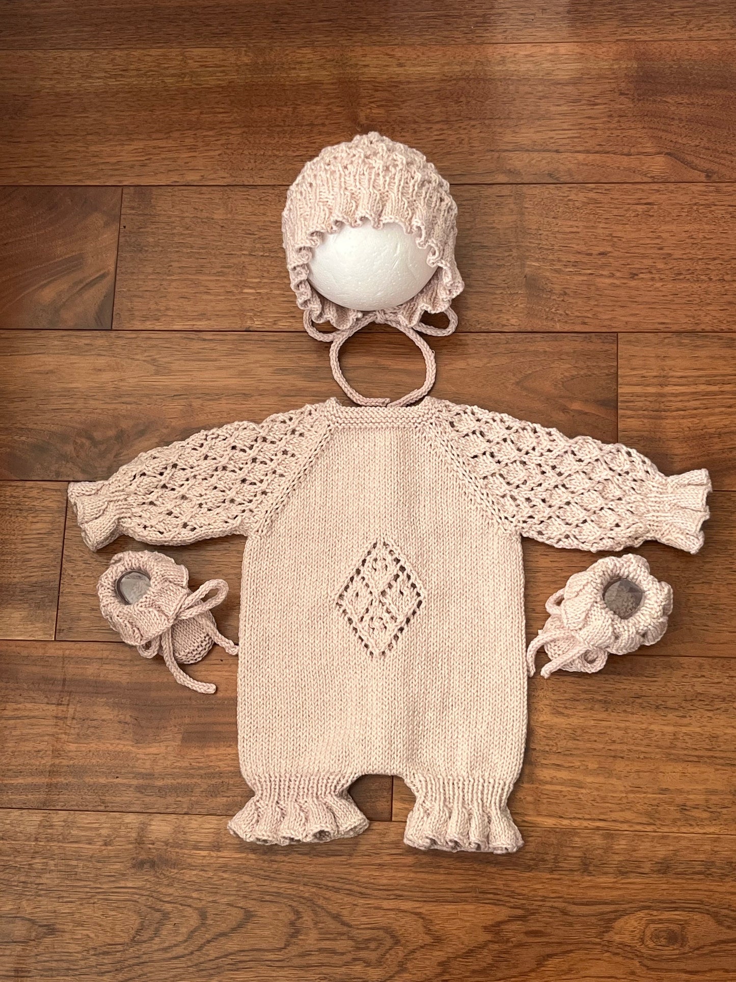 "Princess” Romper Knitting pattern for Reborn doll 16 -22” or 0-3 Month Old Baby