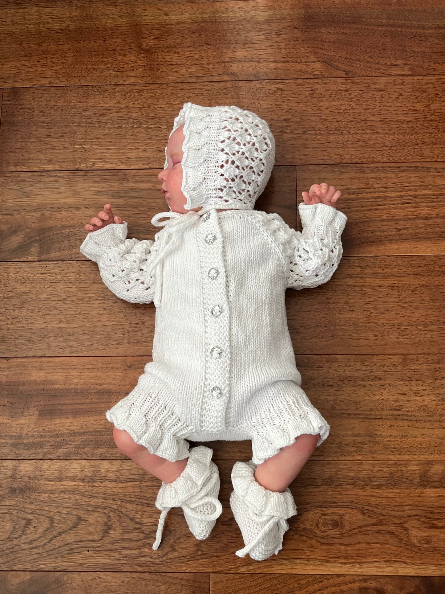 "Princess” Romper Knitting pattern for Reborn doll 16 -22” or 0-3 Month Old Baby