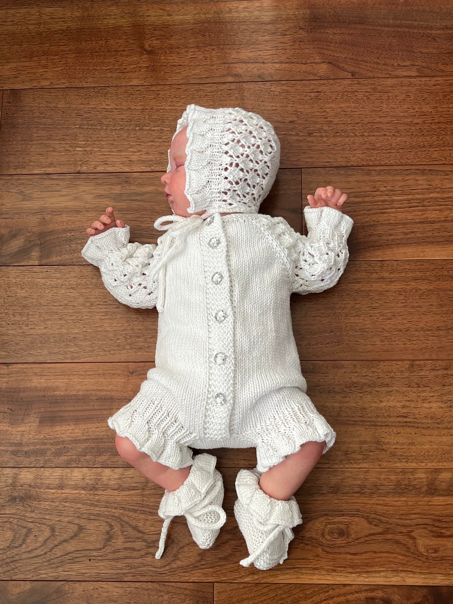 "Princess” Romper Knitting pattern for Reborn doll 16 -22” or 0-3 Month Old Baby