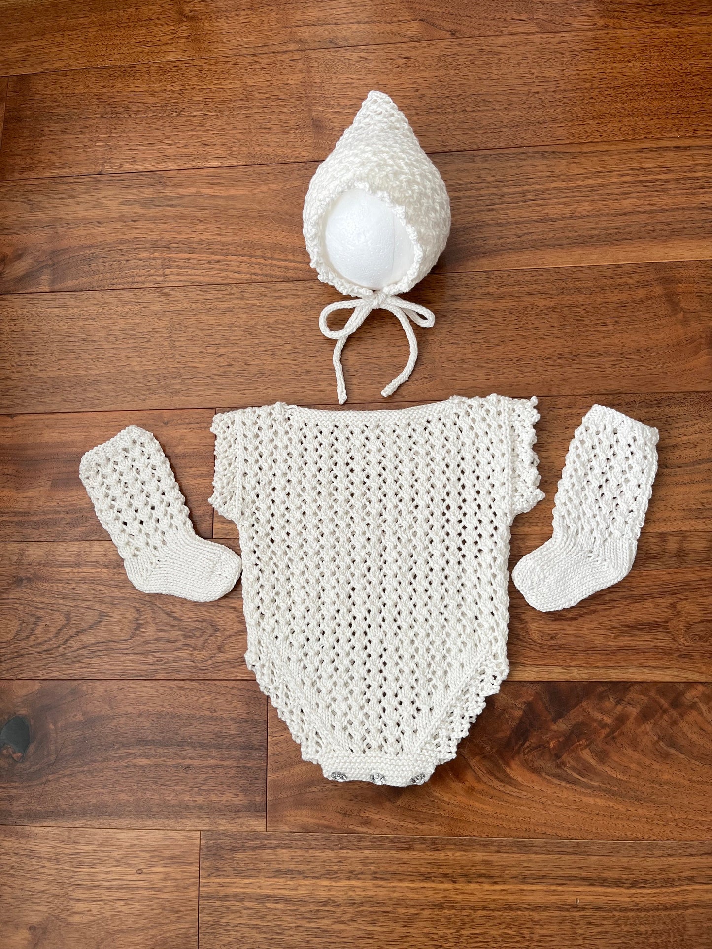 "Macey” Romper Knitting pattern for Reborn doll 18 -24” or 0-6 Month Old Baby