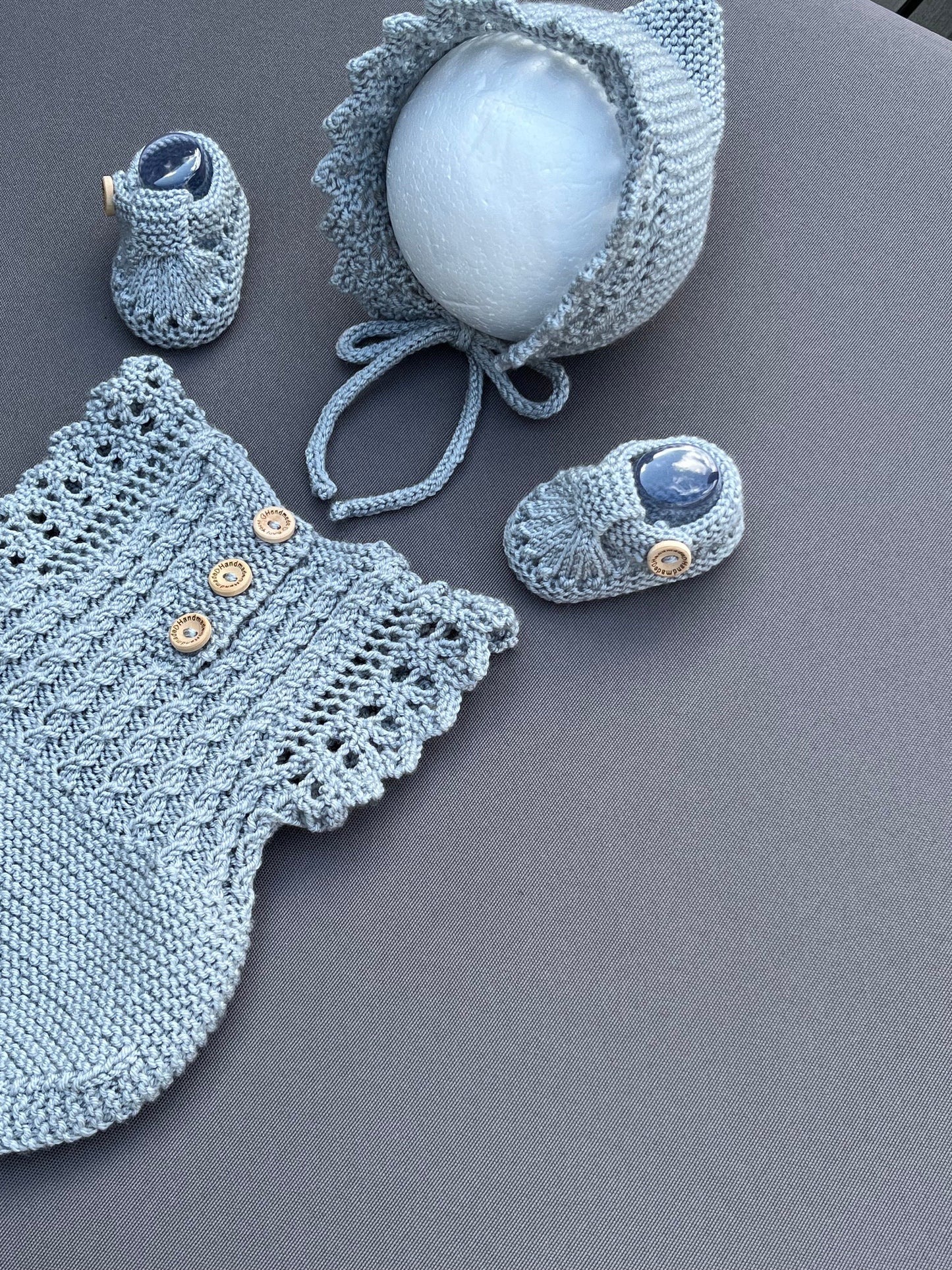 "Florence” Romper Knitting pattern for Reborn doll 16 -22” or 0-3 Month Old Baby