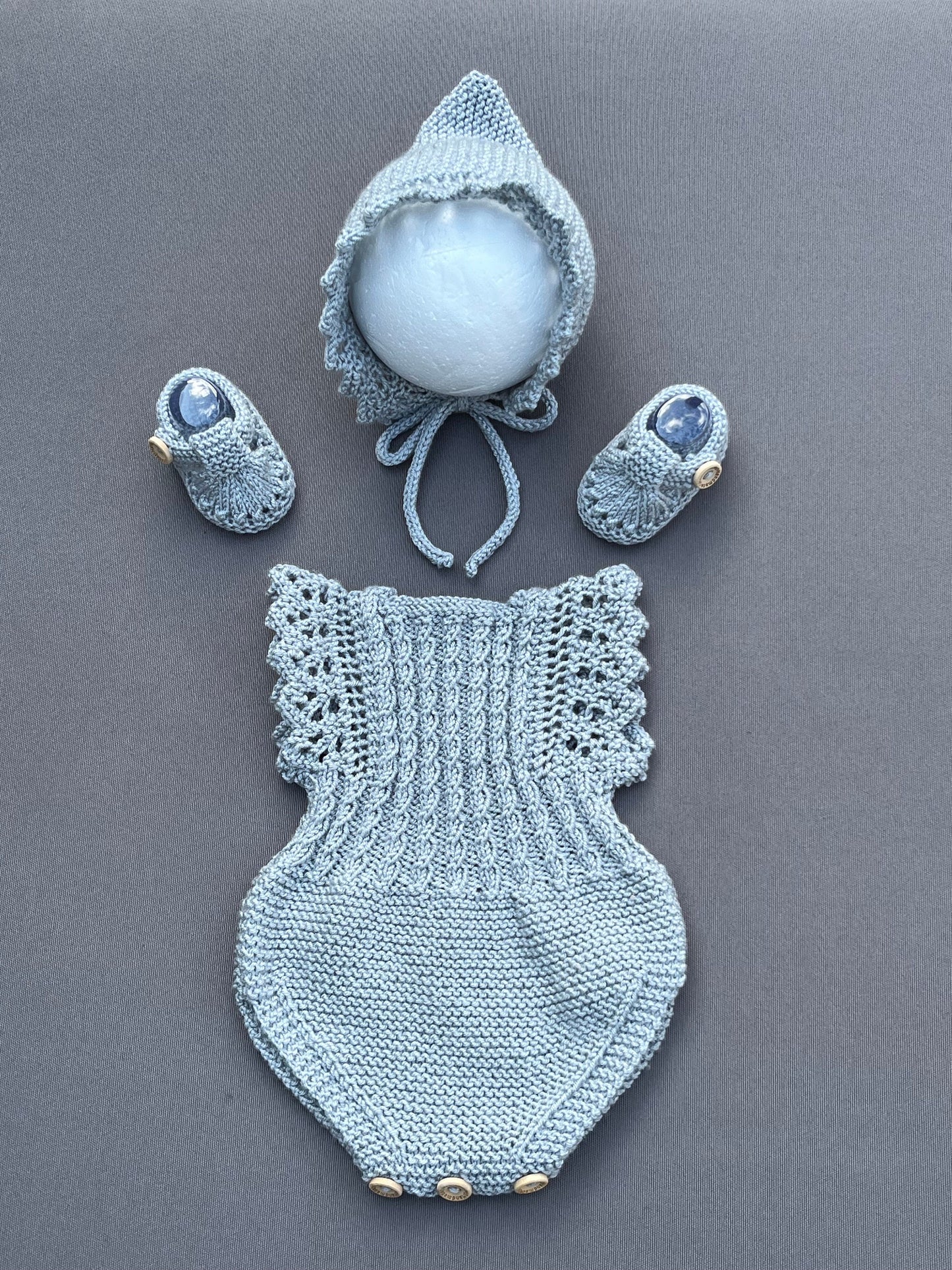 "Florence” Romper Knitting pattern for Reborn doll 16 -22” or 0-3 Month Old Baby