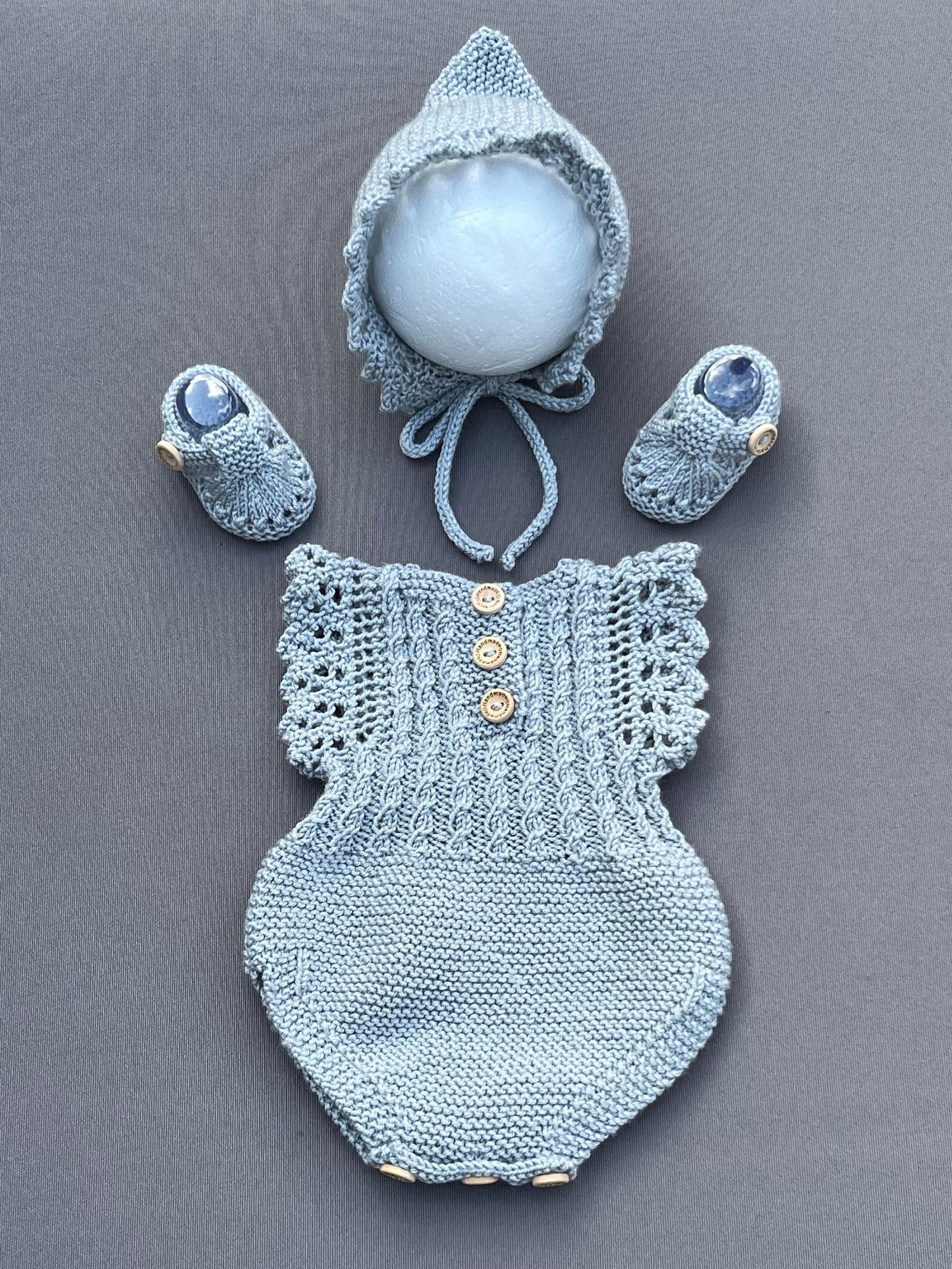 "Florence” Romper Knitting pattern for Reborn doll 16 -22” or 0-3 Month Old Baby