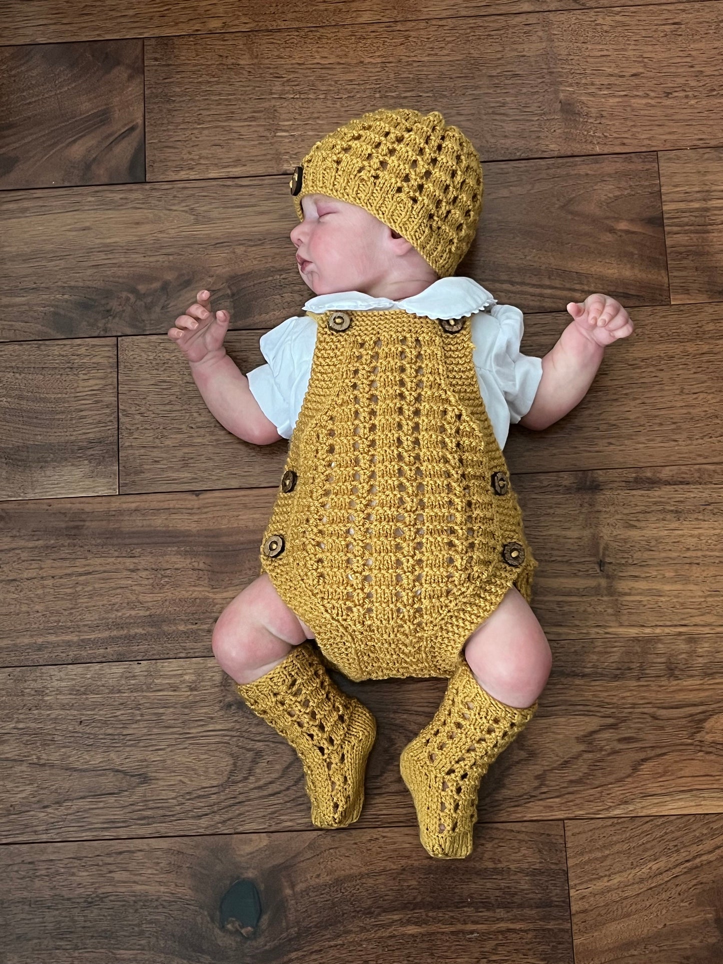 "Autumn” Romper Knitting pattern for Reborn doll 16 -22” or 0-3 Month Old Baby