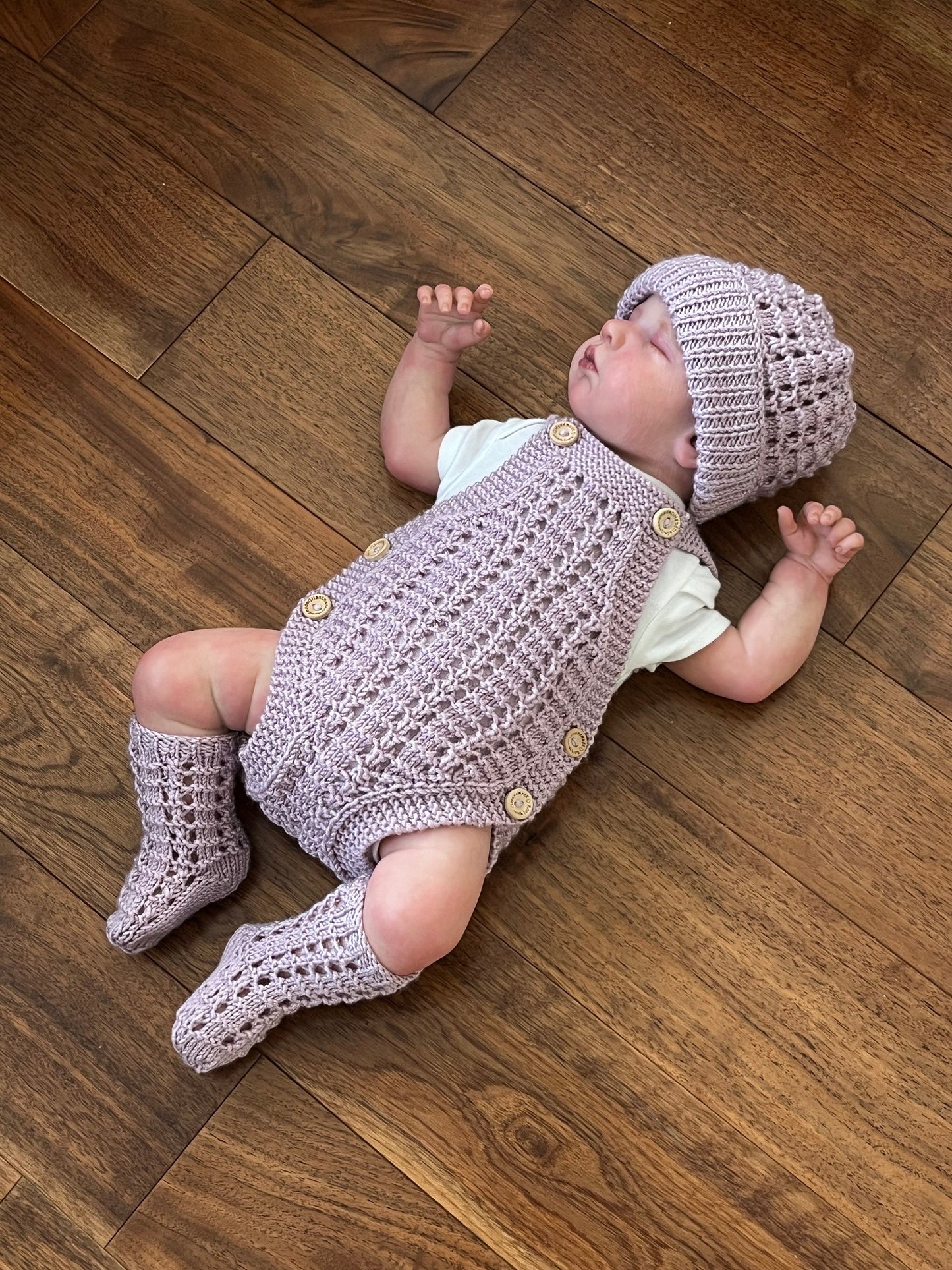 "Autumn” Romper Knitting pattern for Reborn doll 16 -22” or 0-3 Month Old Baby