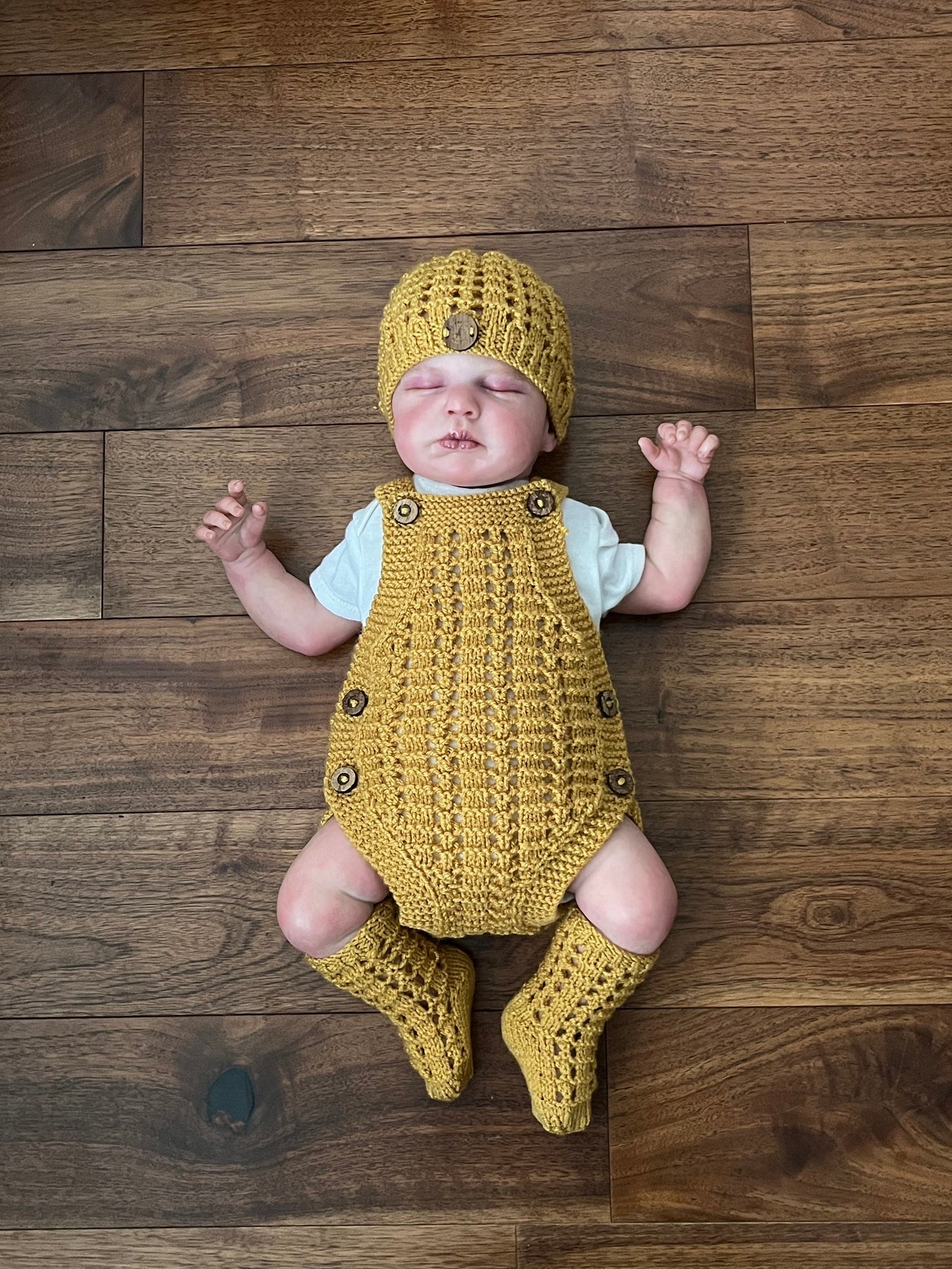 "Autumn” Romper Knitting pattern for Reborn doll 16 -22” or 0-3 Month Old Baby