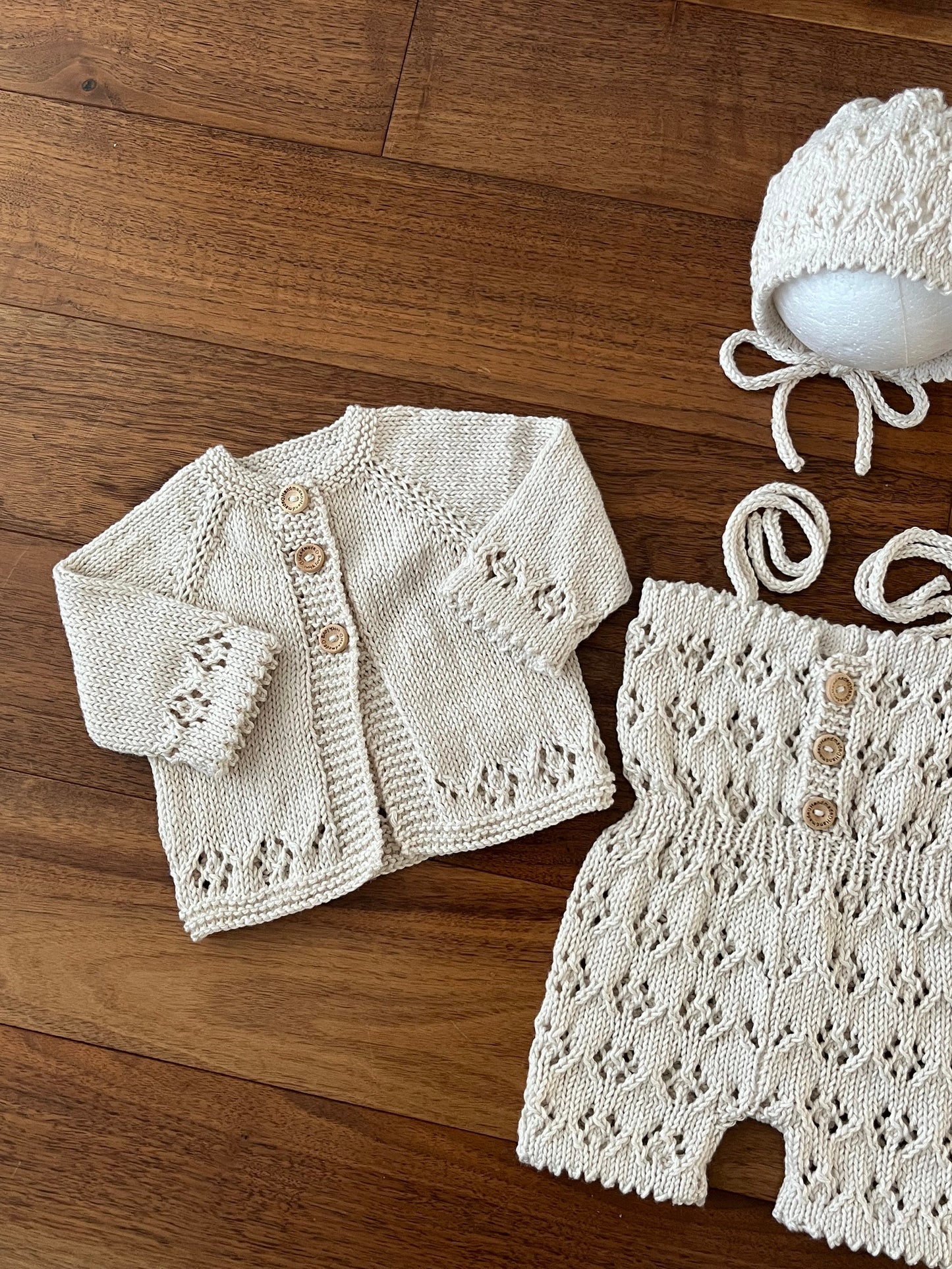 "Davina” 4 piece Set Knitting pattern for Reborn doll 16-22” or 0-3 Month Old Baby
