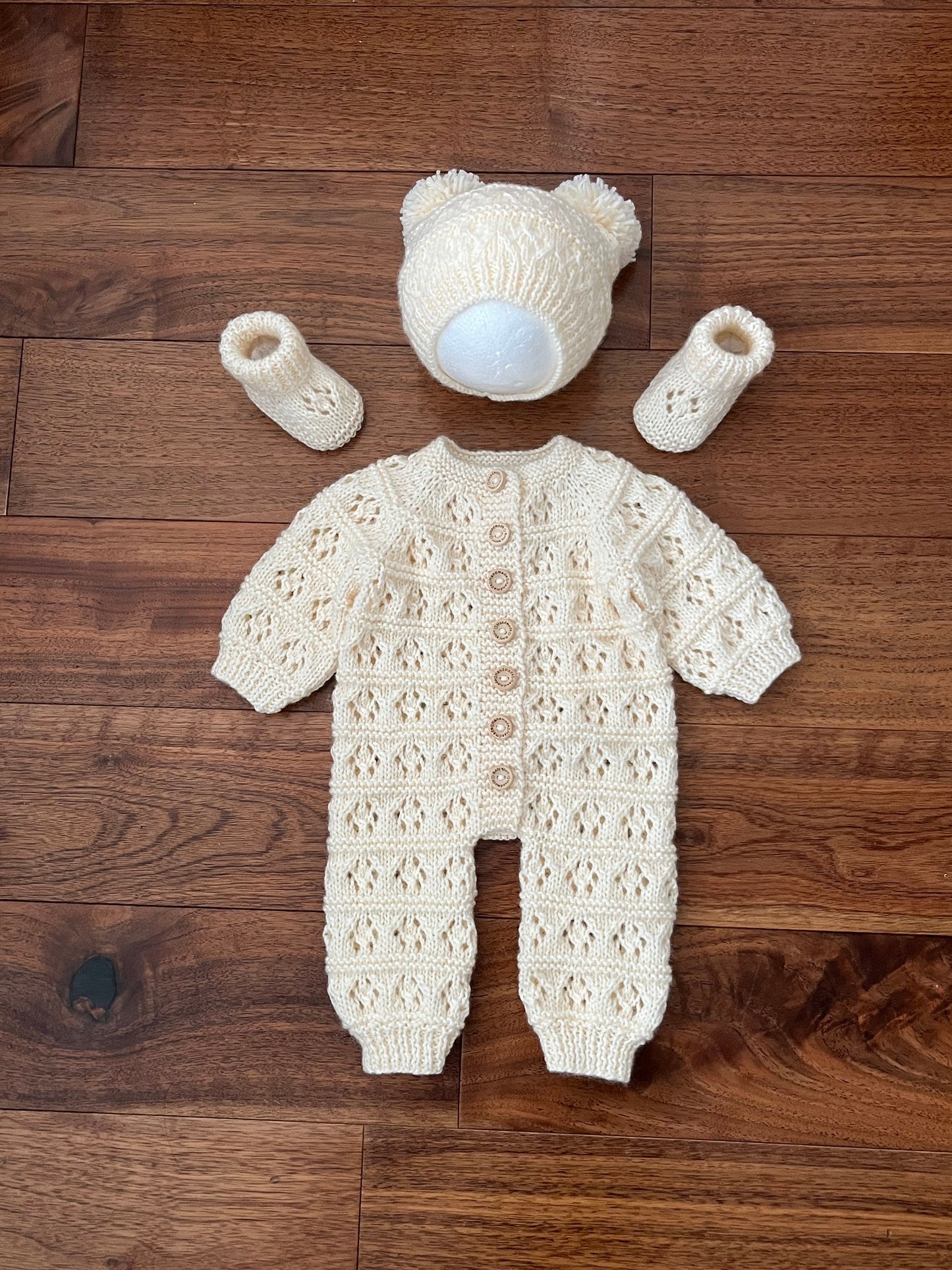 "Miami" Romper knitting pattern for reborn doll 16-22" or 0-3 Month old baby