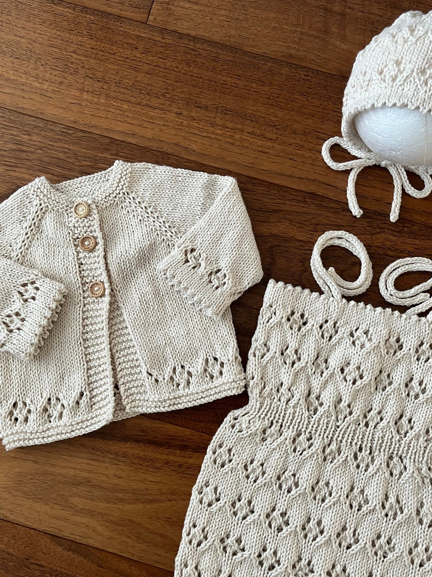 "Davina” 4 piece Set Knitting pattern for Reborn doll 16-22” or 0-3 Month Old Baby
