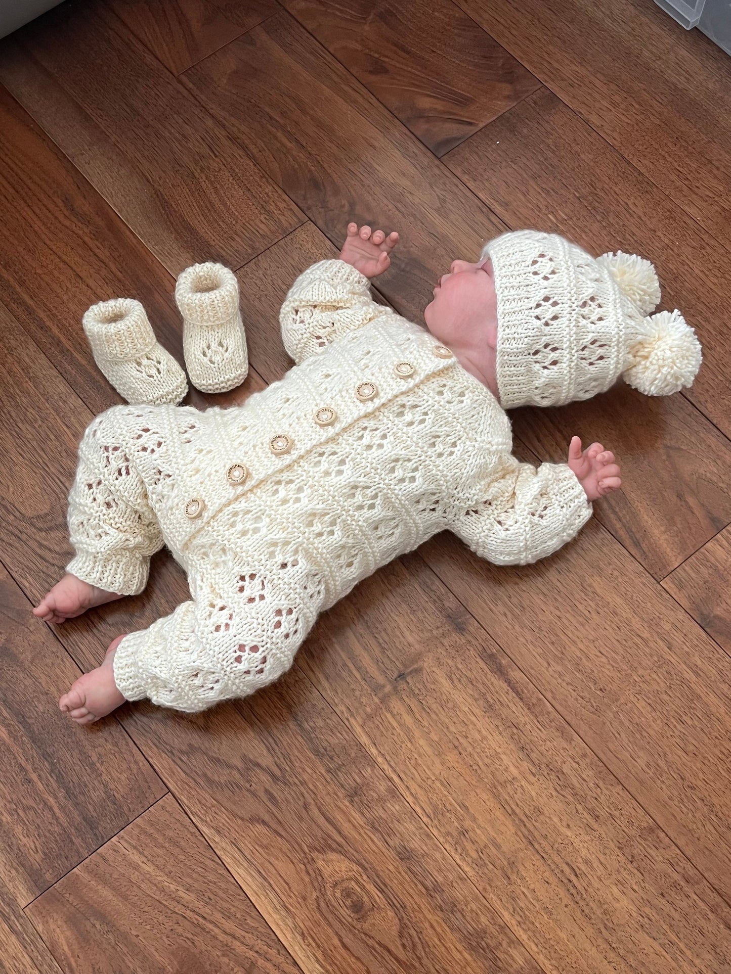 "Miami" Romper knitting pattern for reborn doll 16-22" or 0-3 Month old baby