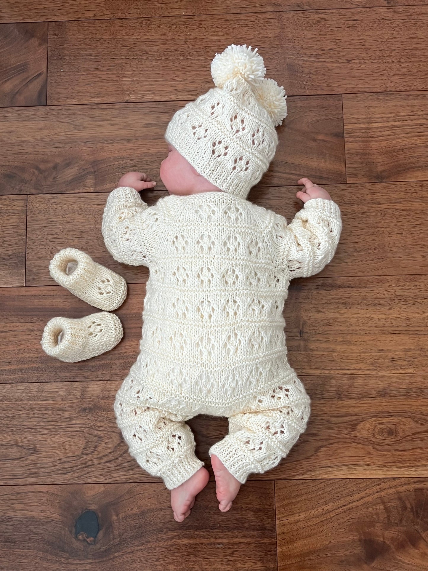 "Miami" Romper knitting pattern for reborn doll 16-22" or 0-3 Month old baby