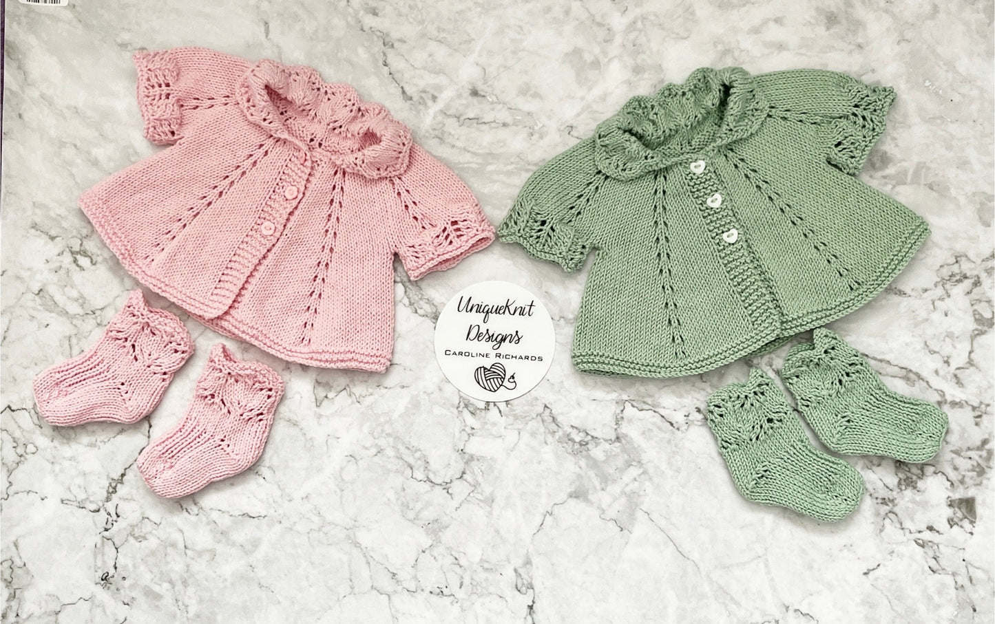 "Beatrice” Multi-piece Knitting pattern for Reborn doll 16 -22” or 0-3 Month Old Baby