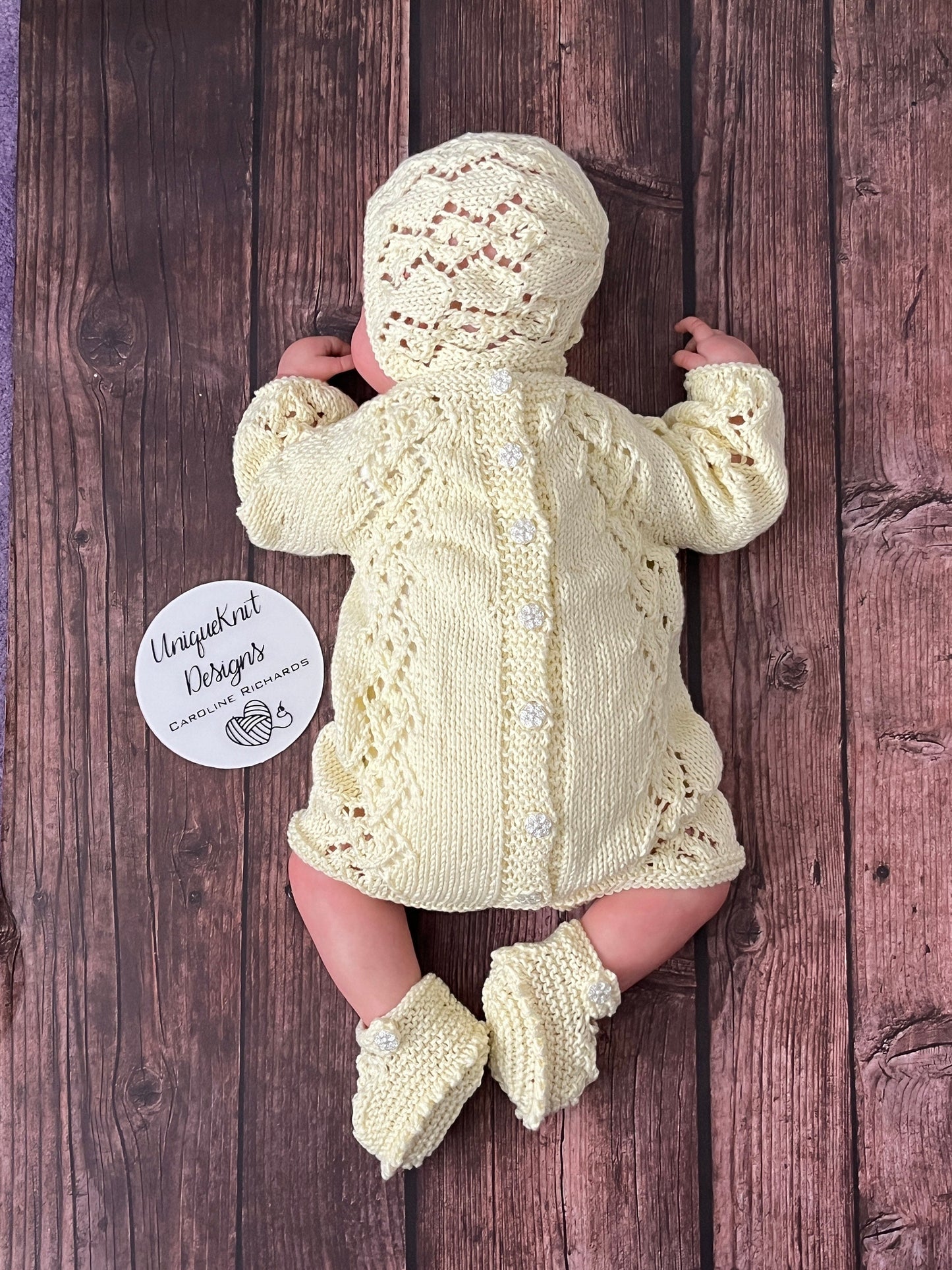 "Annabelle" Romper knitting pattern for reborn doll 16-22" or 0-3 Month old baby