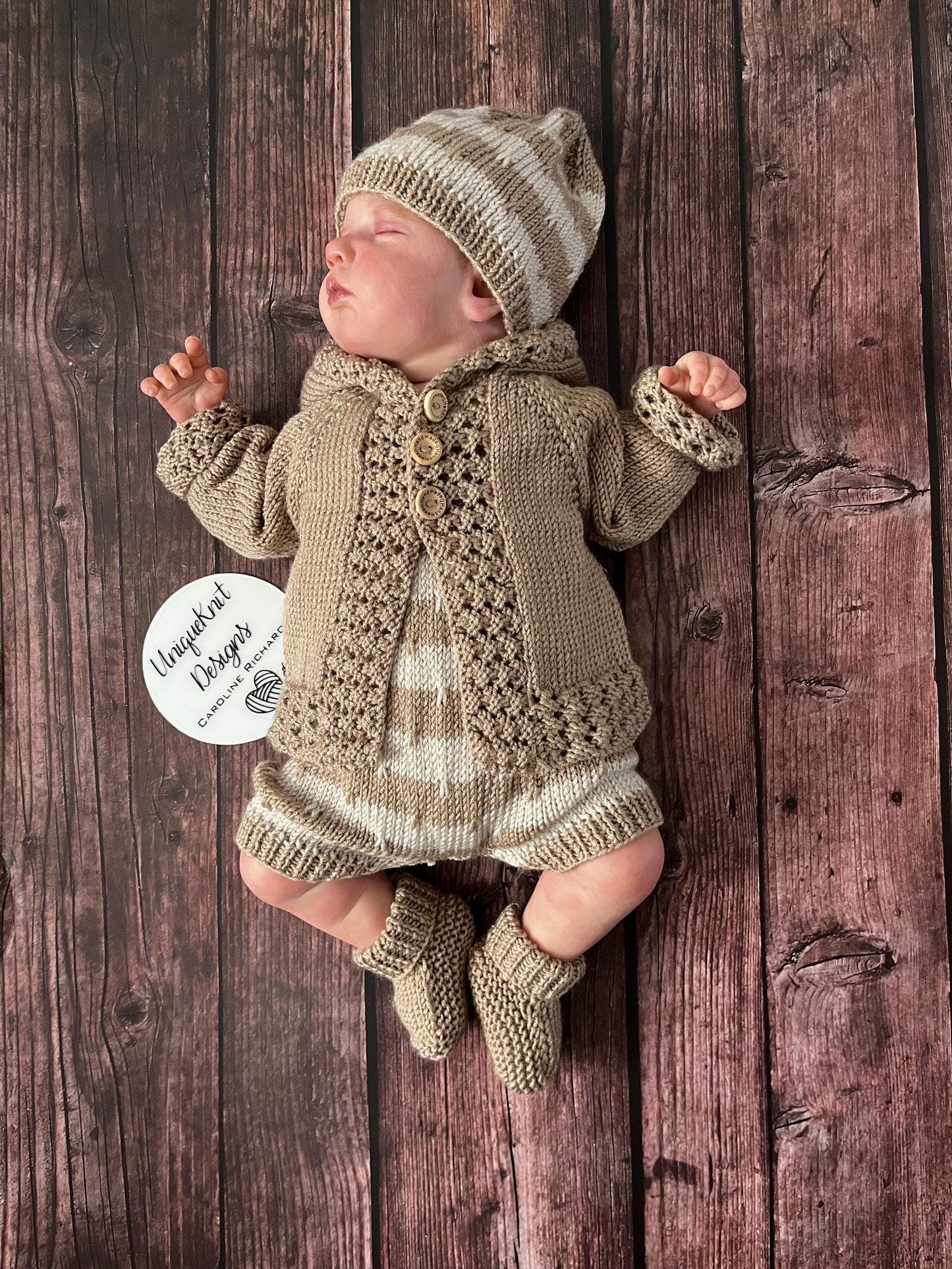"Jack & Jill” Romper and Dress set Knitting pattern for Reborn doll 16 -22” or 0-3 Month Old Baby