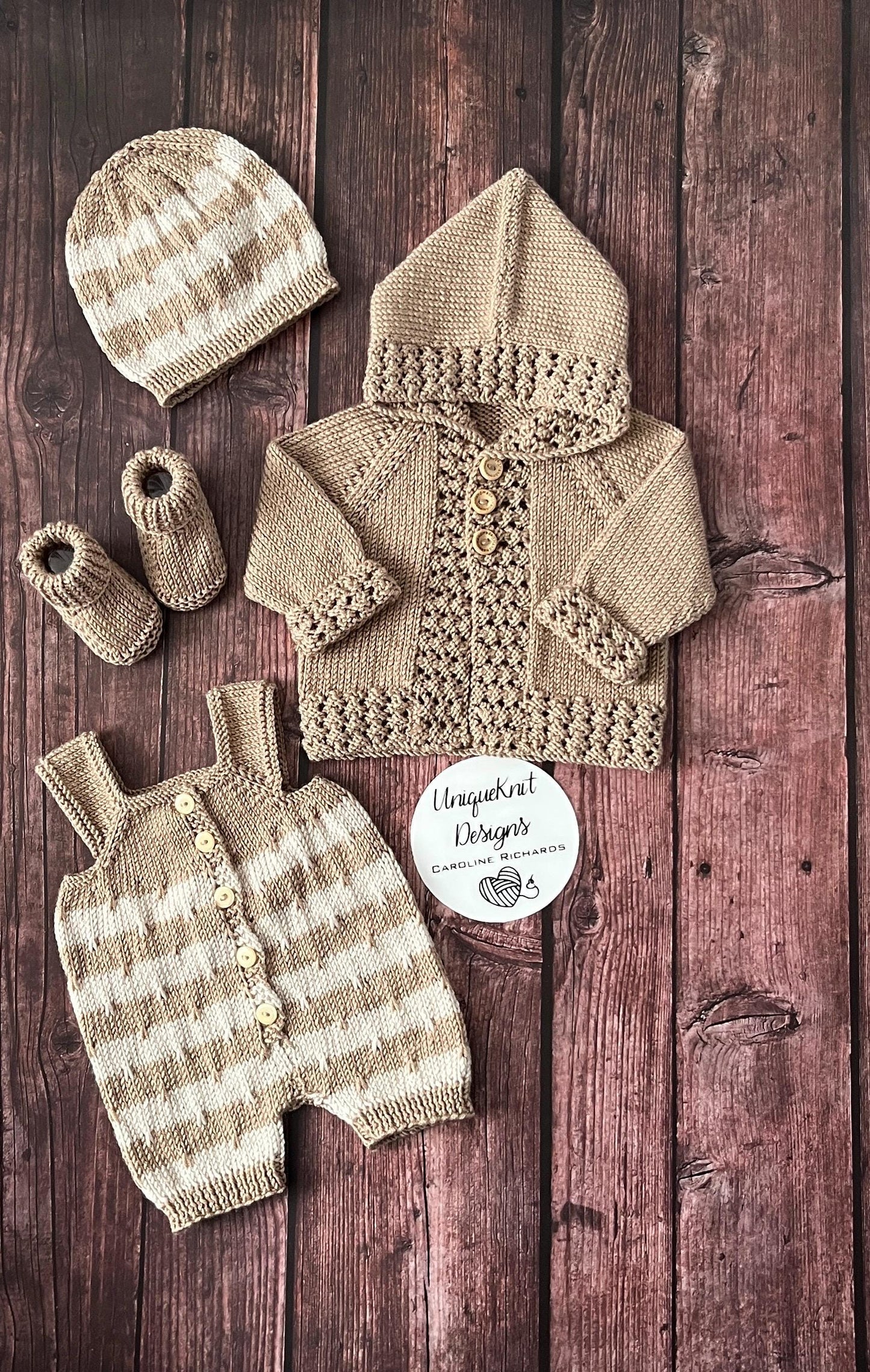 "Jack & Jill” Romper and Dress set Knitting pattern for Reborn doll 16 -22” or 0-3 Month Old Baby