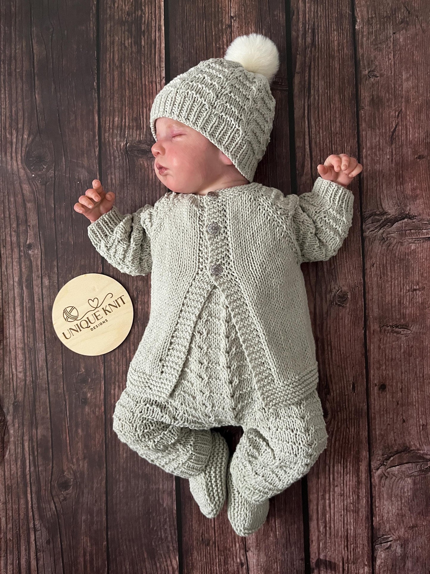 "Aurora” Dungaree set Knitting pattern set for Reborn doll 16 -22” or 0-3 Month Old Baby