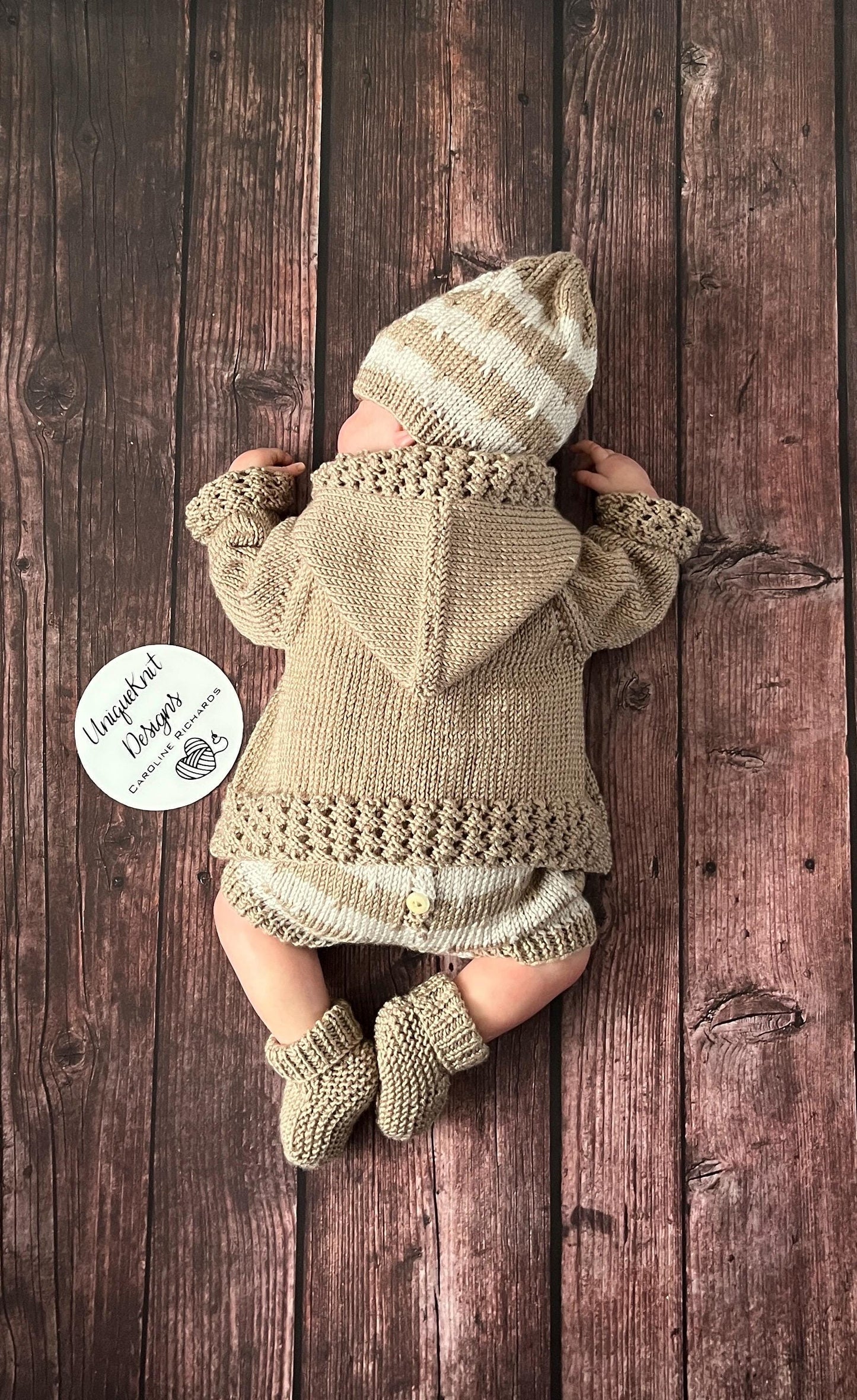 "Jack & Jill” Romper and Dress set Knitting pattern for Reborn doll 16 -22” or 0-3 Month Old Baby