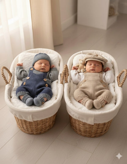 "Dandelion ” 4 Piece Set Knitting pattern for Reborn doll 16 -22” or 0-3 Mth Old Baby