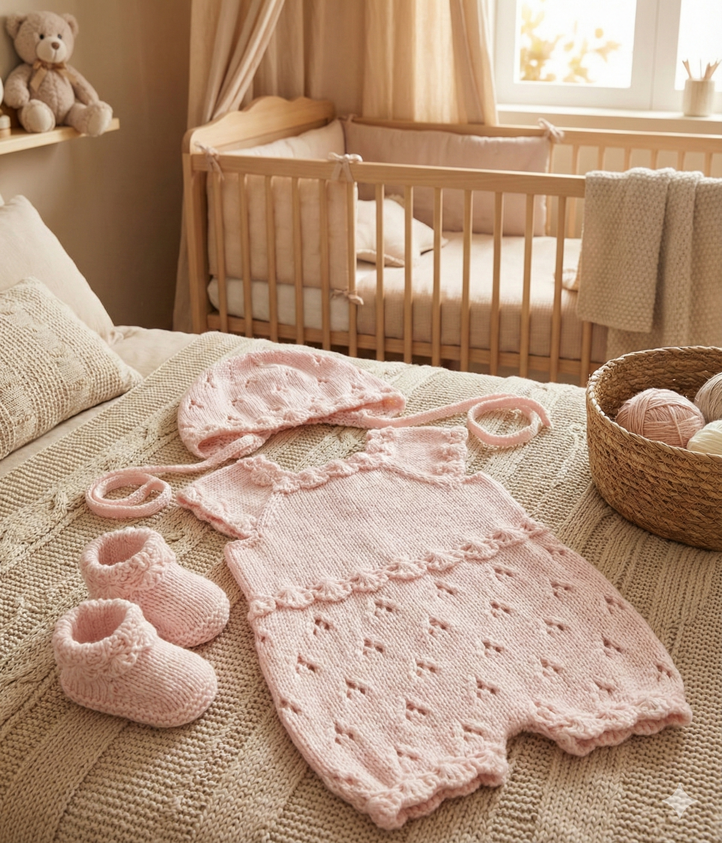 "Angel” Romper Knitting pattern for Reborn doll 16 -22” or 0-3 Month Old Baby