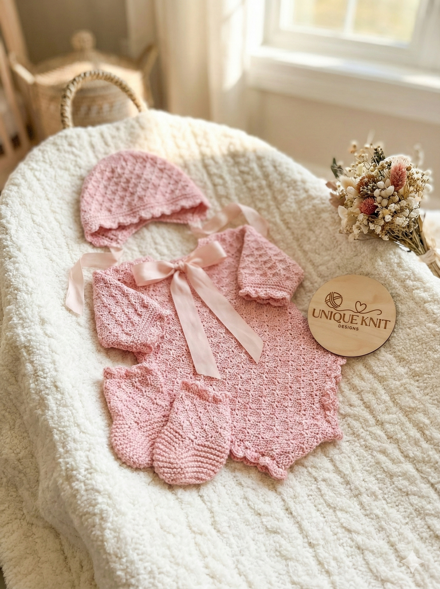 "Freyja” Romper Knitting pattern for Reborn doll 19 -24” or 0-6 Month Old Baby