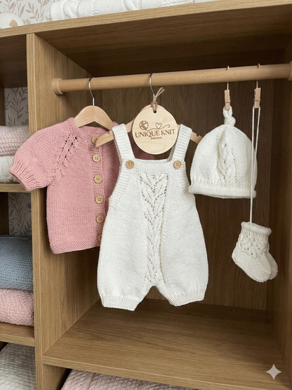 "Fern” 4 Piece Knitting pattern set for Reborn doll 16 -22” or 0-3 Month Old Baby