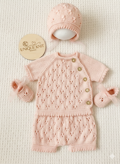 "Britney" 4 piece knitting pattern for reborn doll 16-22" or 0-3 Month old baby