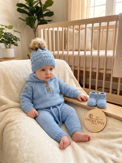 "Dubai” 4 Piece Knitting pattern set for Reborn doll 16 -22” or 0-3 Month Old Baby